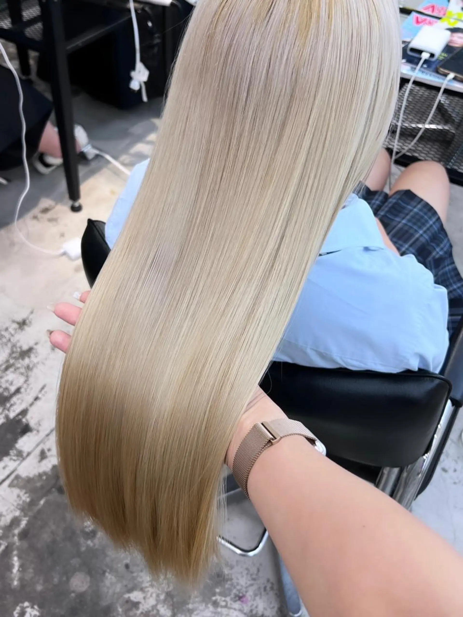 ミディアム カラー ヘアアレンジ ブリーチ 髪質改善 天神レイヤーカット No.1💖マユカのヘアスタイル