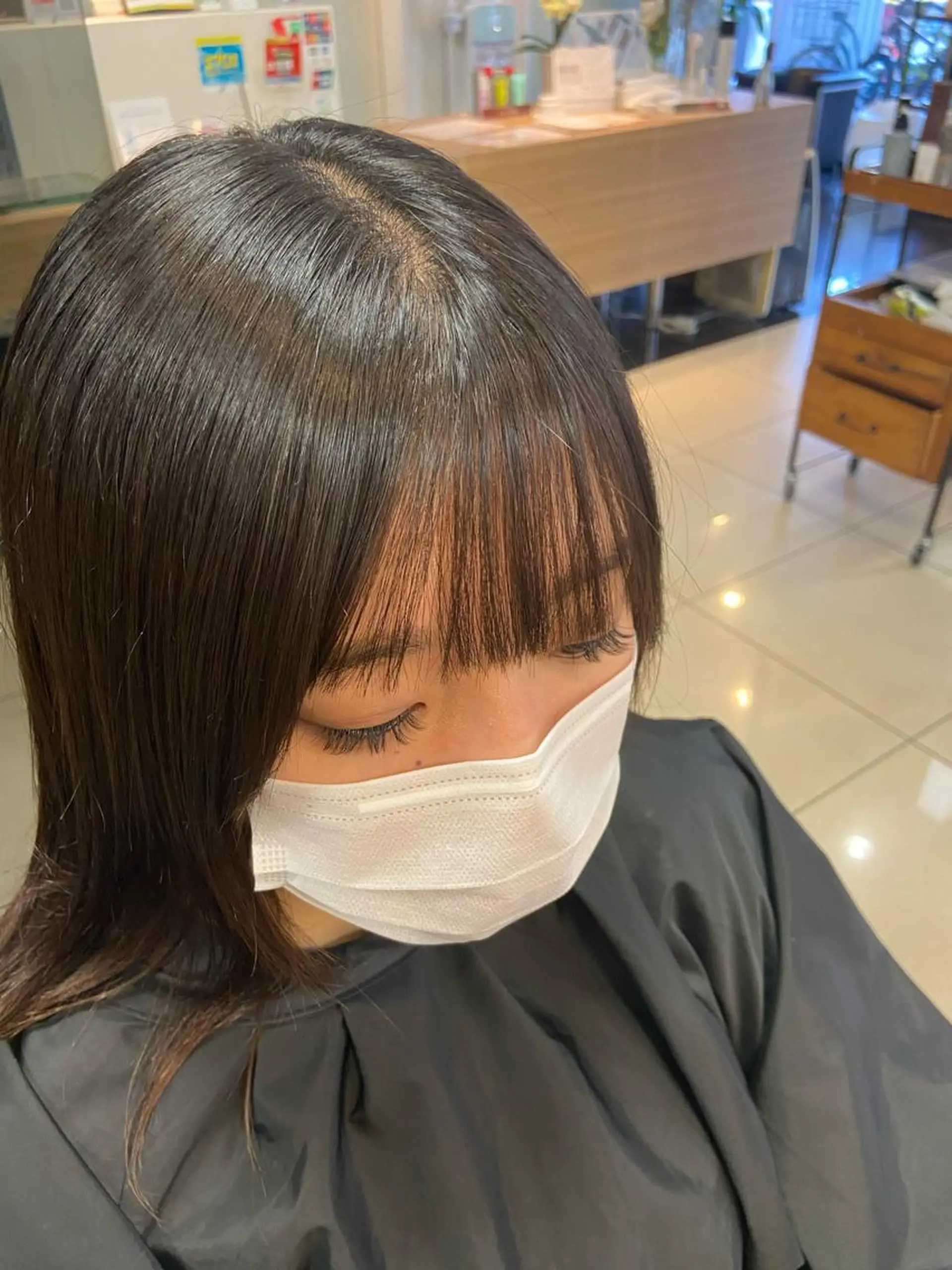 セミロング 髪質改善・縮毛・ 艶髪カラー　Maruのヘアスタイル