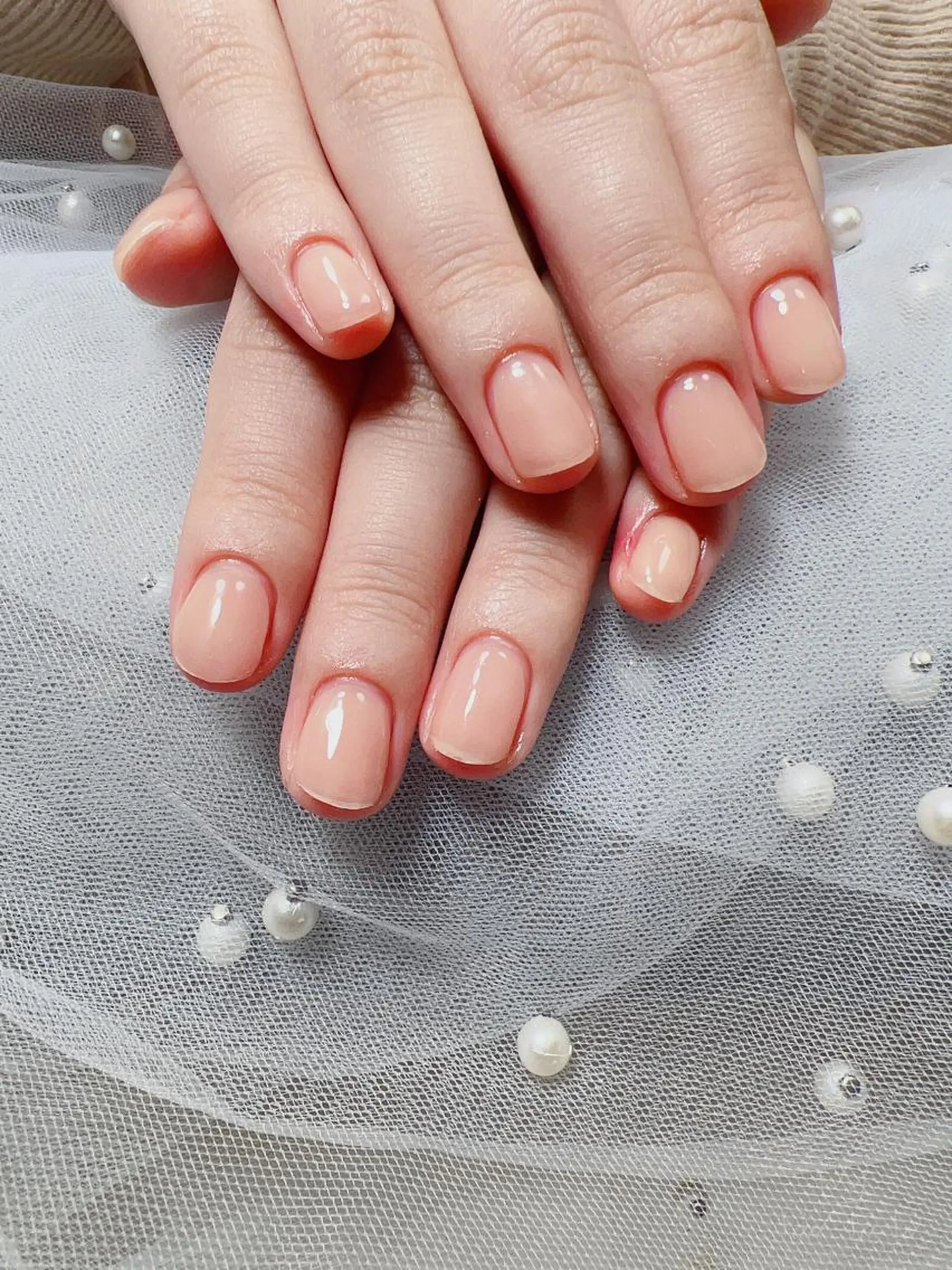 ショート カラー ネイル クリアネイル ハンドネイル Nail NaNaのネイルデザイン