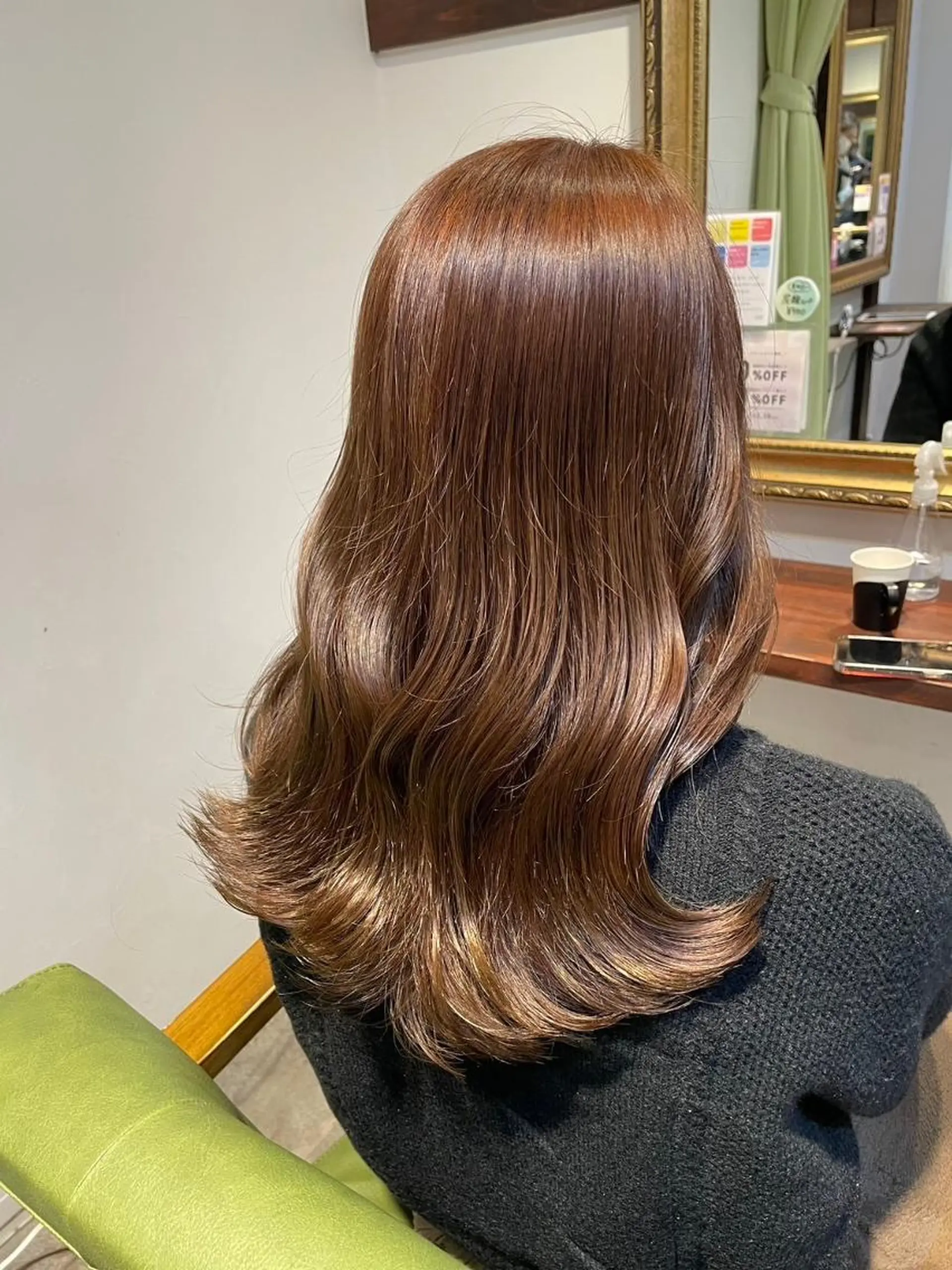 ミディアム カラー ショートボブ ボブ くびれヘア 顔周りカット カット ヘアカラー newi saLyu ネウィ　サリューのヘアスタイル