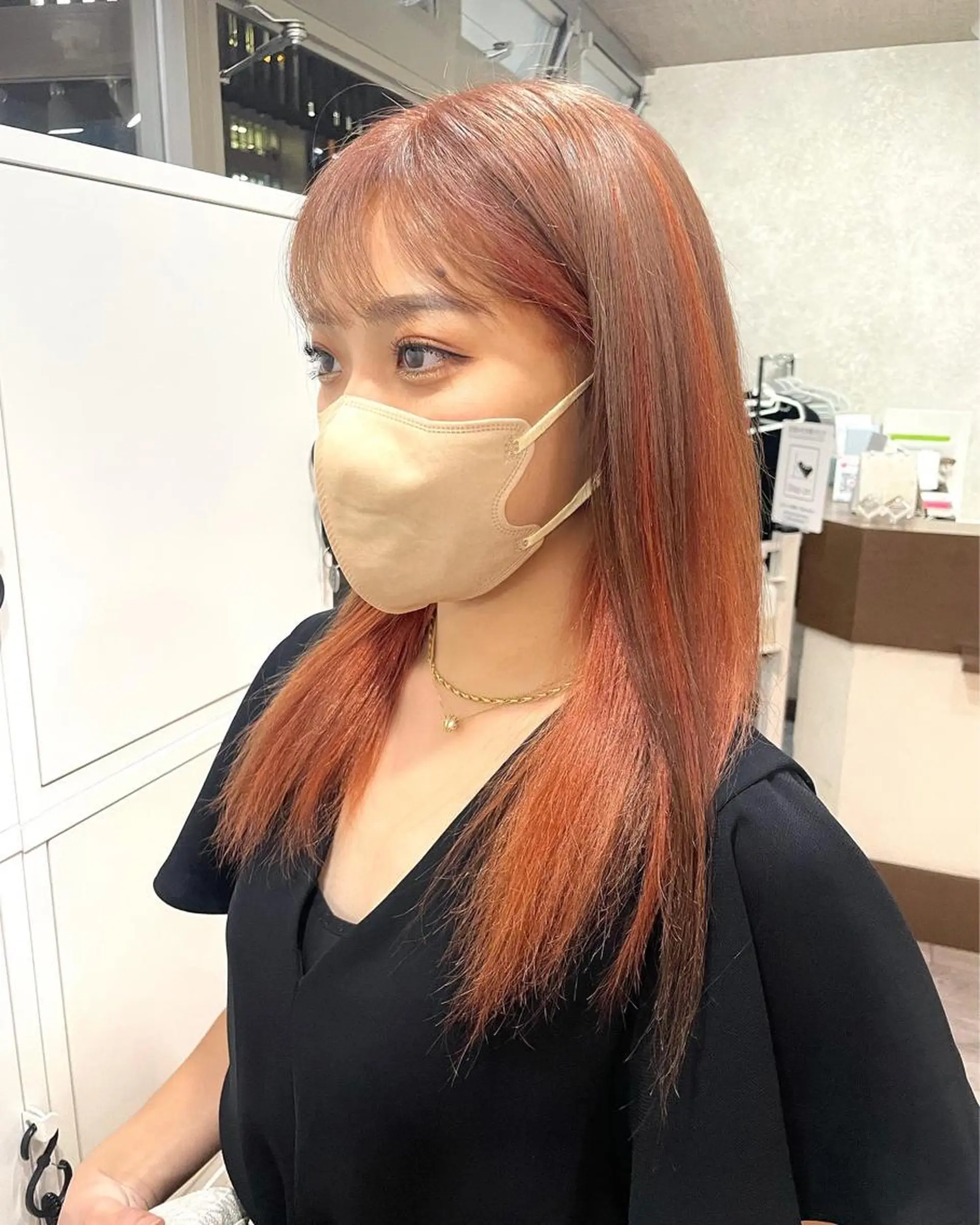 ロング カラー ベージュカラー オレンジ 🫧ヒシダアキ taboo.i🫧のヘアスタイル