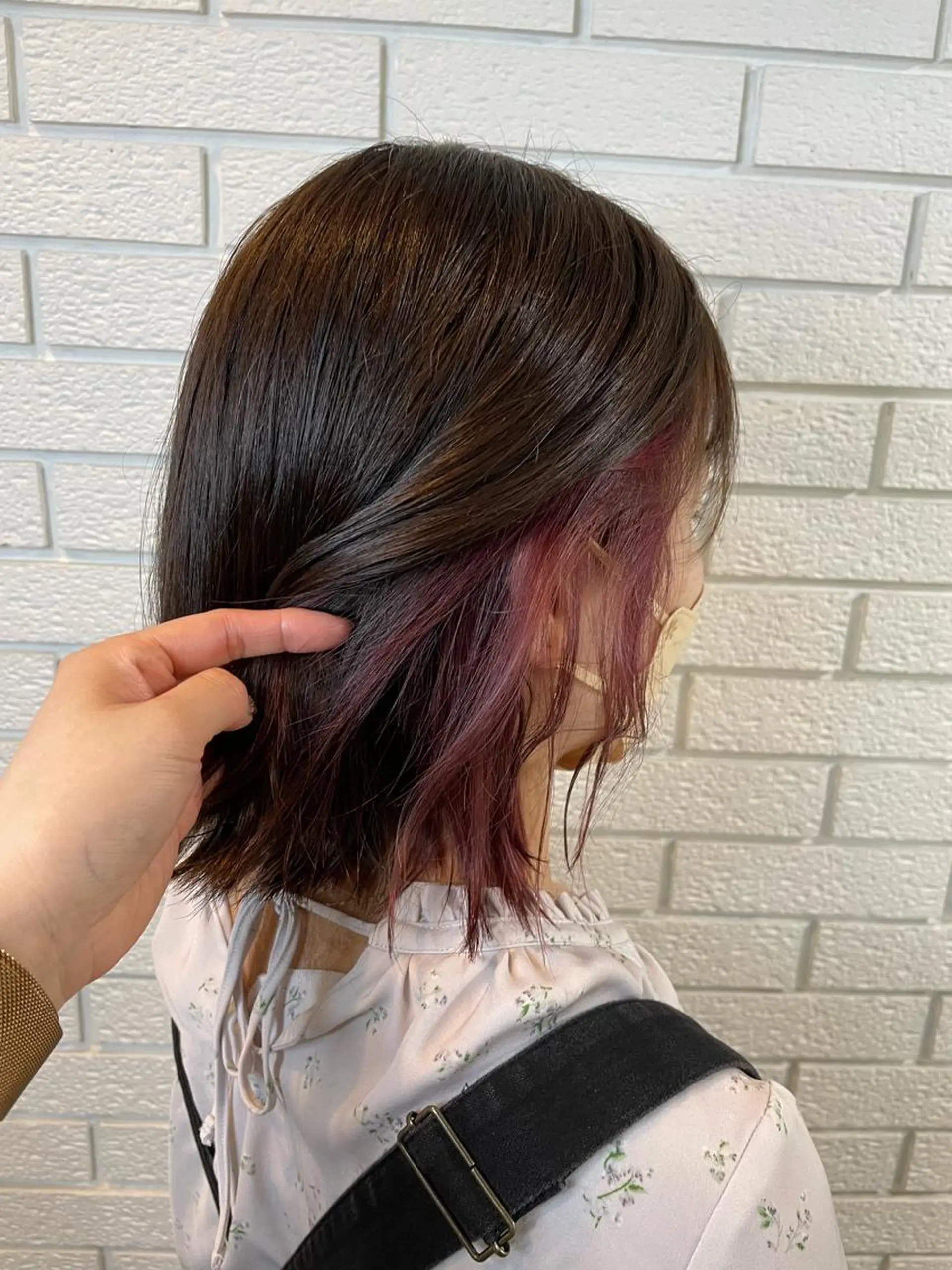 ミディアム カラー ブリーチ インナーカラー ピンクカラー ニュアンスデザイン✄ YOU♡のヘアスタイル