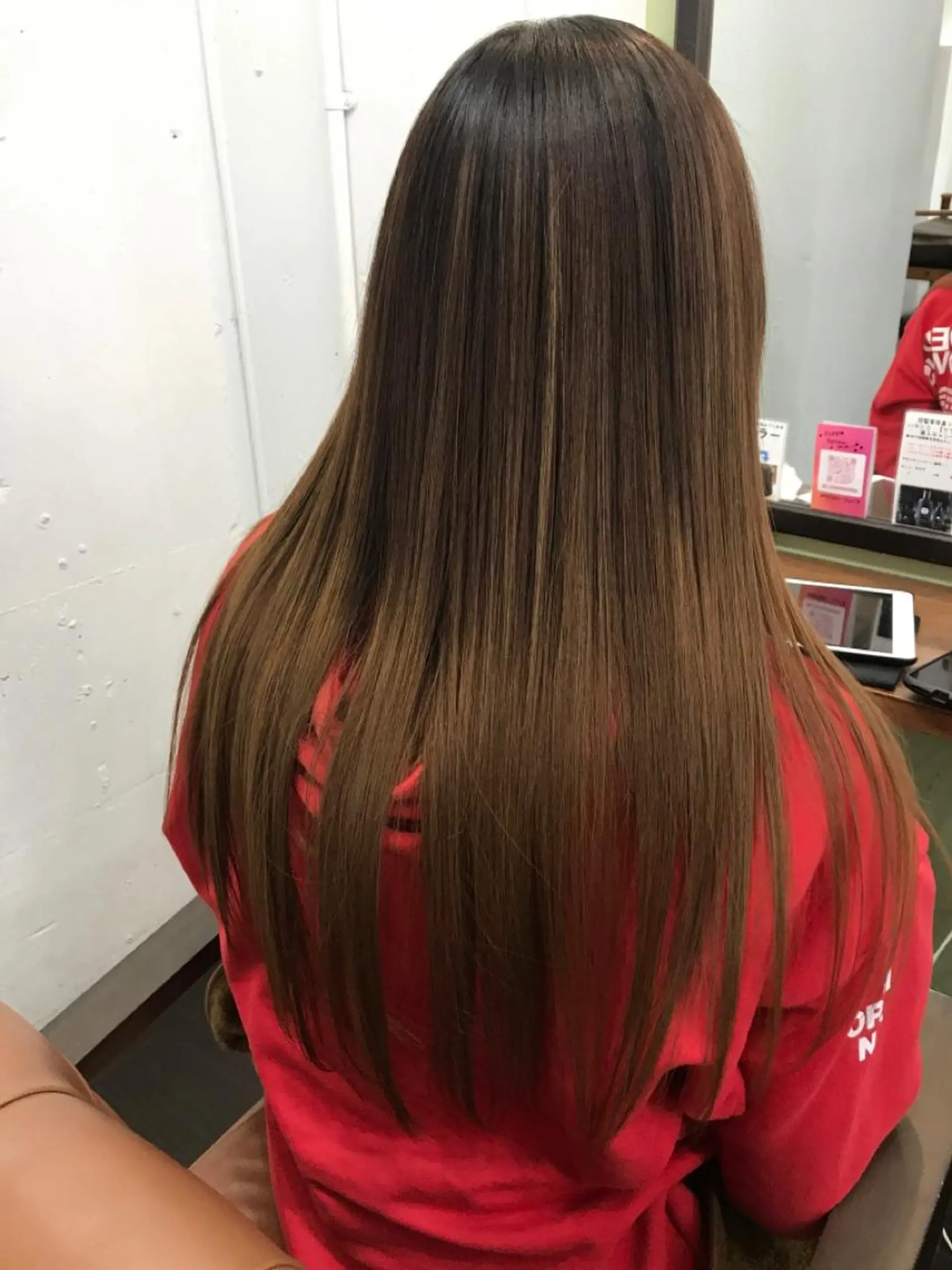 ロング カット 縮毛矯正 上田 直樹のヘアスタイル