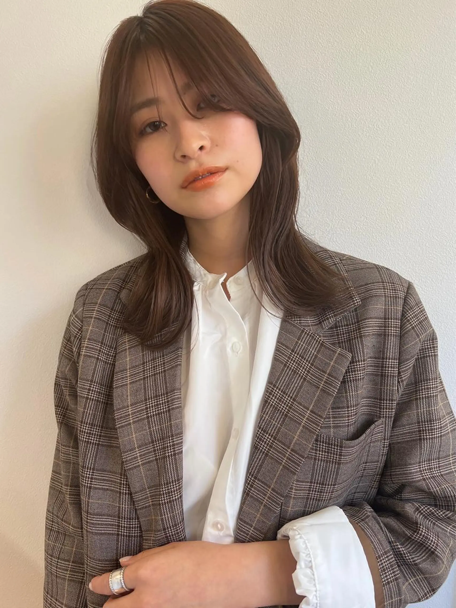 ミディアム くびれヘア 菅原リキヤ くびれレイヤーヘアのヘアスタイル