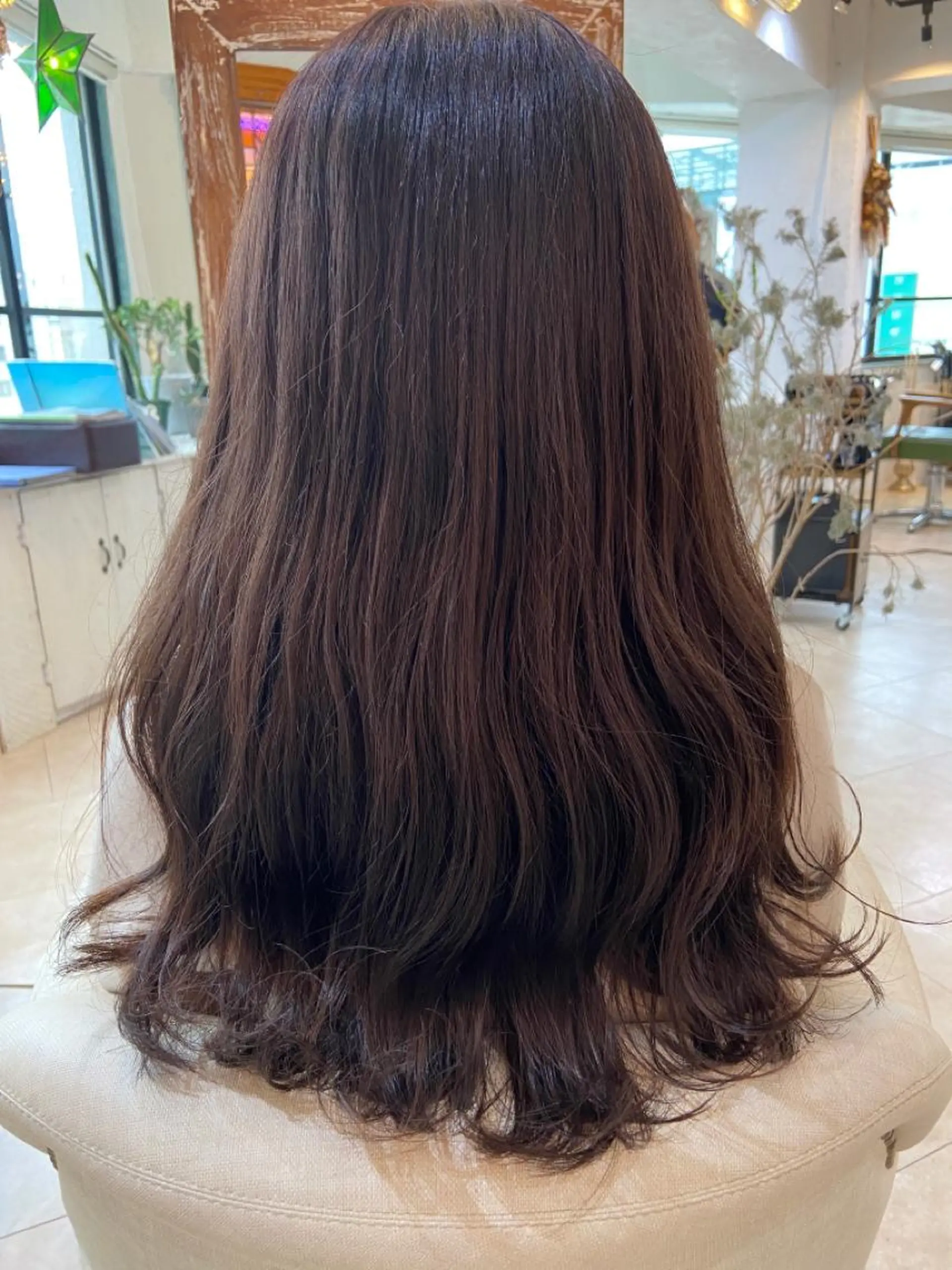 ロング カラー カット ヘアカラー トリートメント 宮本 玲那のヘアスタイル