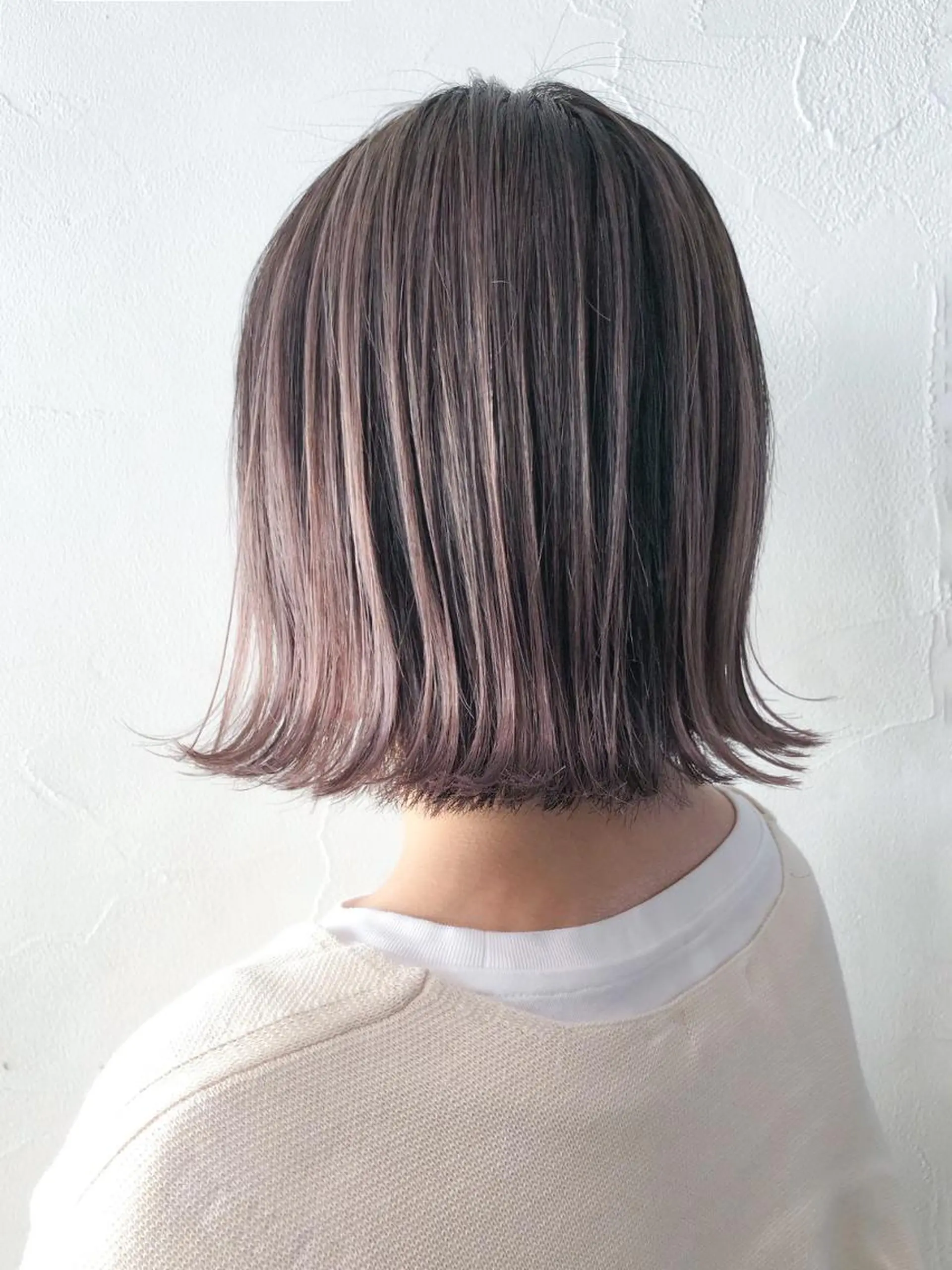 ミディアム カラー パーマ ヘアアレンジ ベージュカラー ミルクティーベージュ ボブ ITbyALBUM 浦和店のヘアスタイル