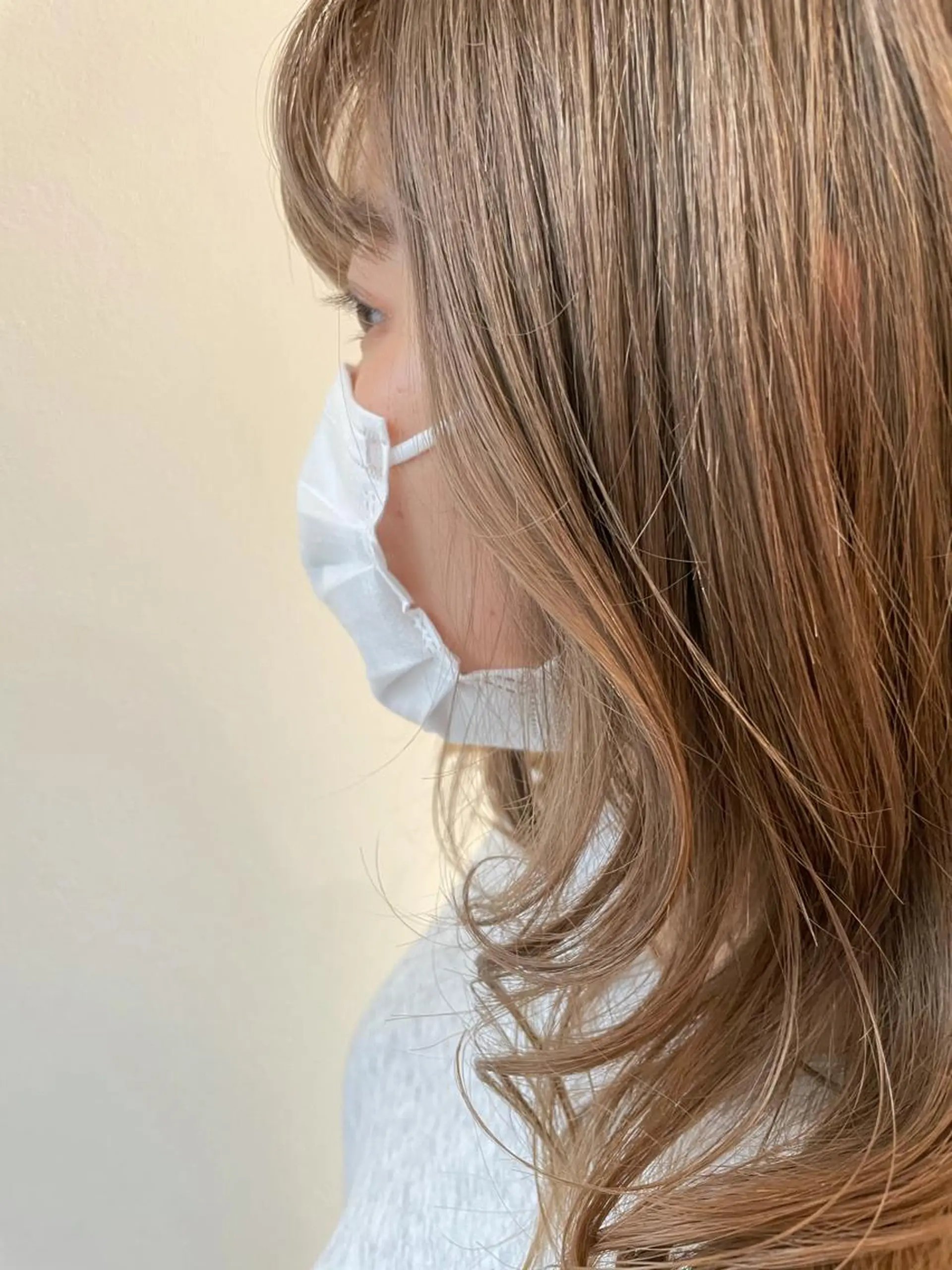 セミロング カラー ベージュカラー 透明感カラー 福島成美/髪質改善 縮毛矯正/カラーのヘアスタイル