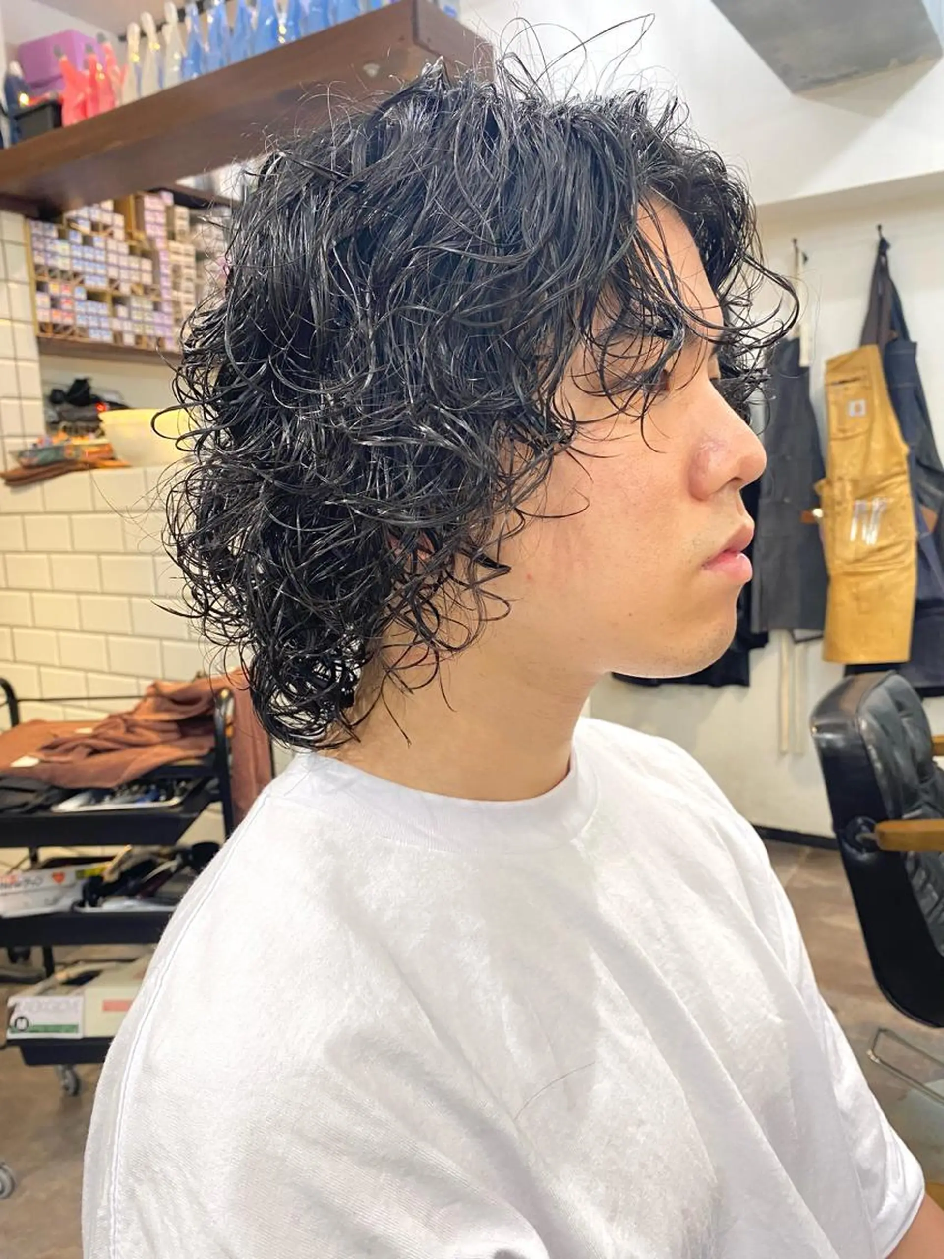 ミディアム パーマ メンズ ボブとパーマの達人 /美容室難民の方是非のヘアスタイル