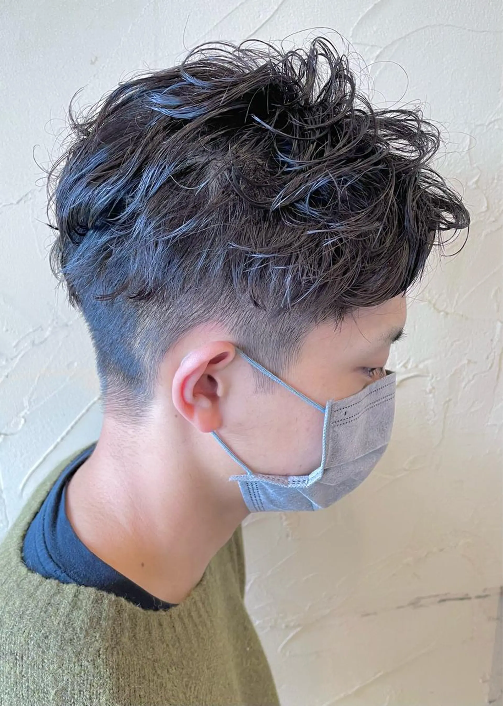 ショート パーマ メンズ メンズパーマ かきあげバング カット パーマ メンズ特化/パーマ指 名No.1/百瀬太郎のヘアスタイル