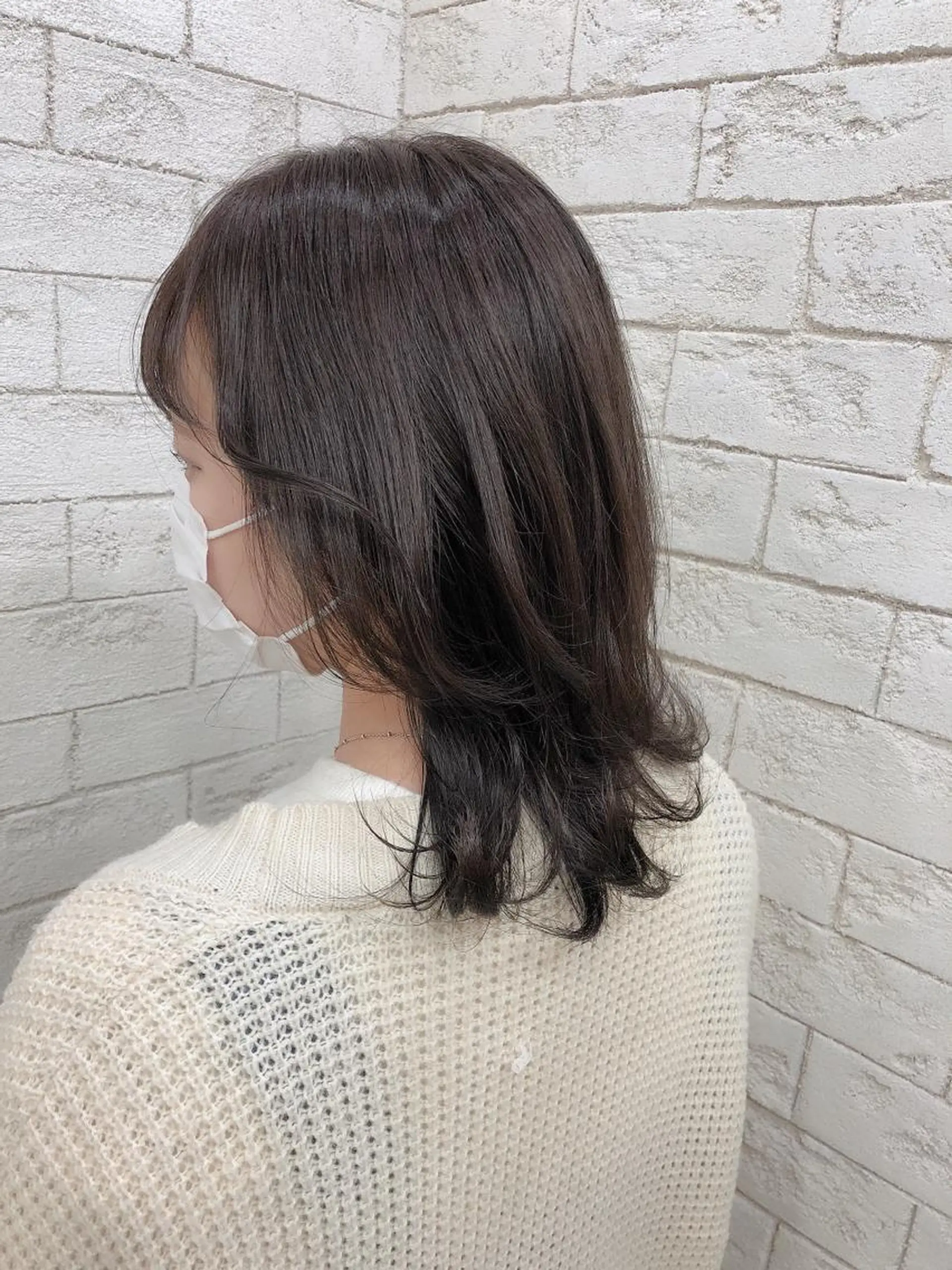 ミディアム カラー カット ヘアカラー 縮毛矯正 トリートメント ヘッドスパ ヘアセット ️韓国ヘア／レイヤー カットYūka❤️のヘアスタイル