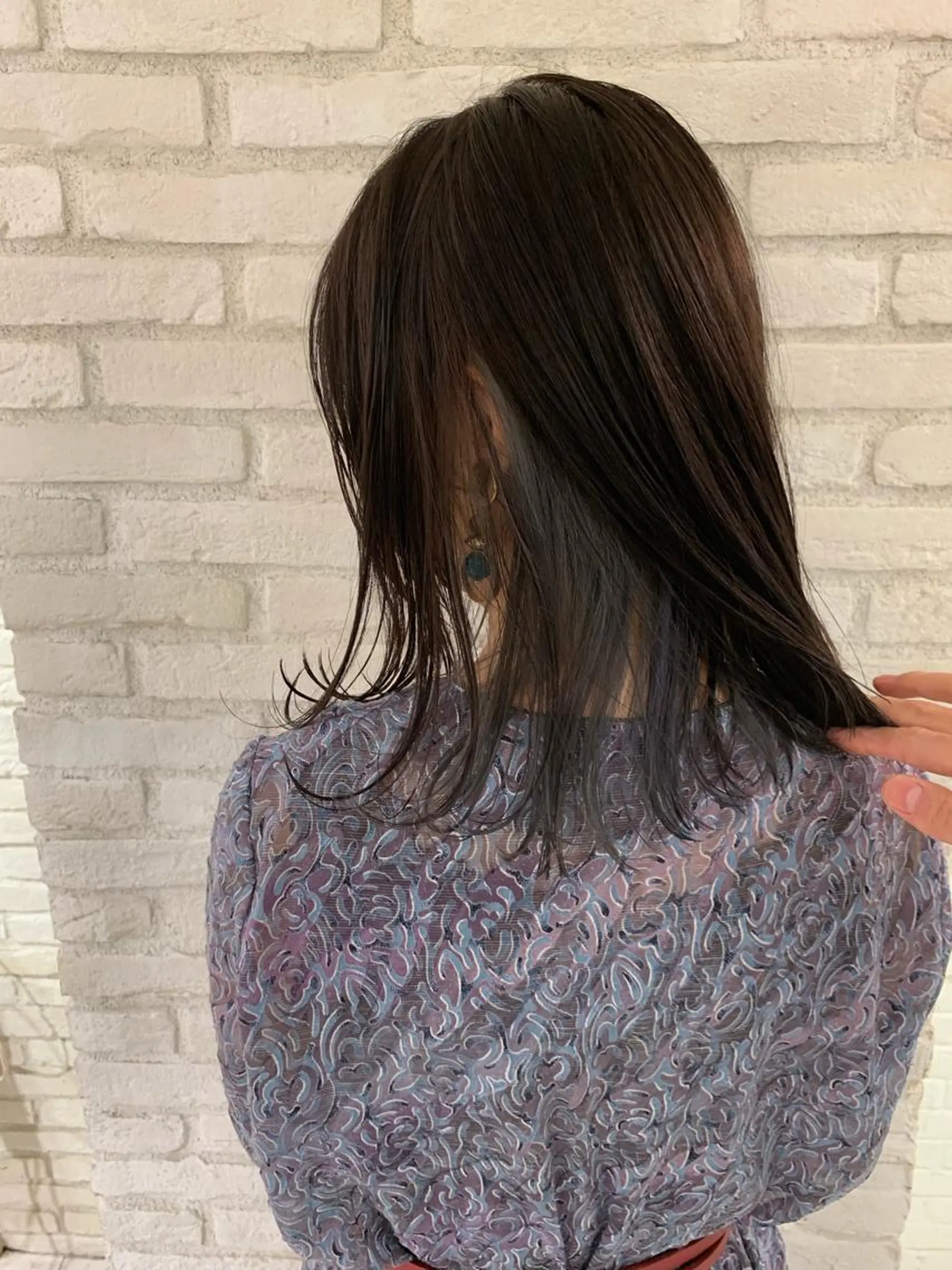 セミロング カラー パーマ ヘアアレンジ ヘアカラー トリートメント レイヤー＆カラー 人気美容師倉崎涼のヘアスタイル