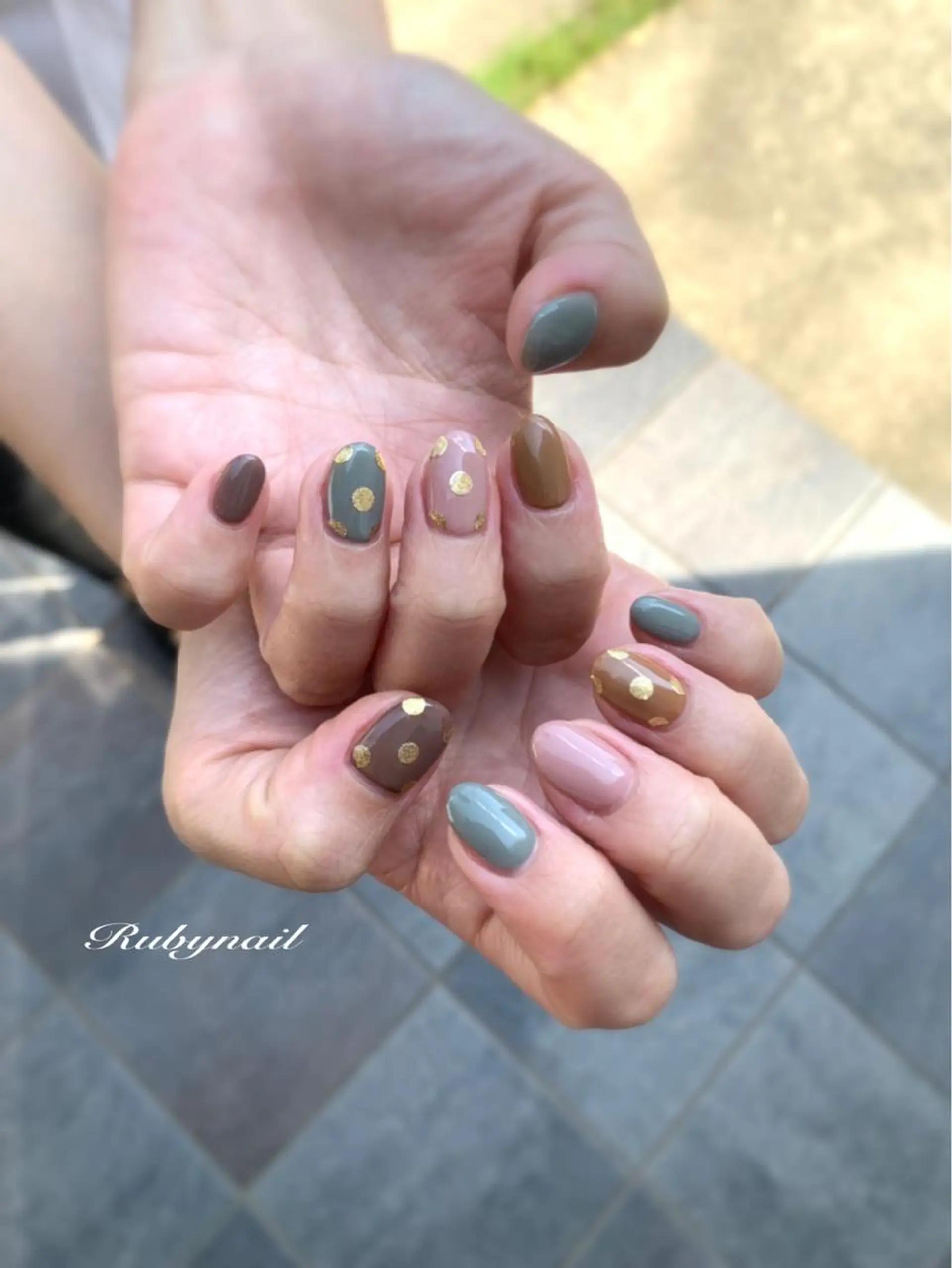 ショート ハンドネイル プライベートサロン Rubynailのネイルデザイン