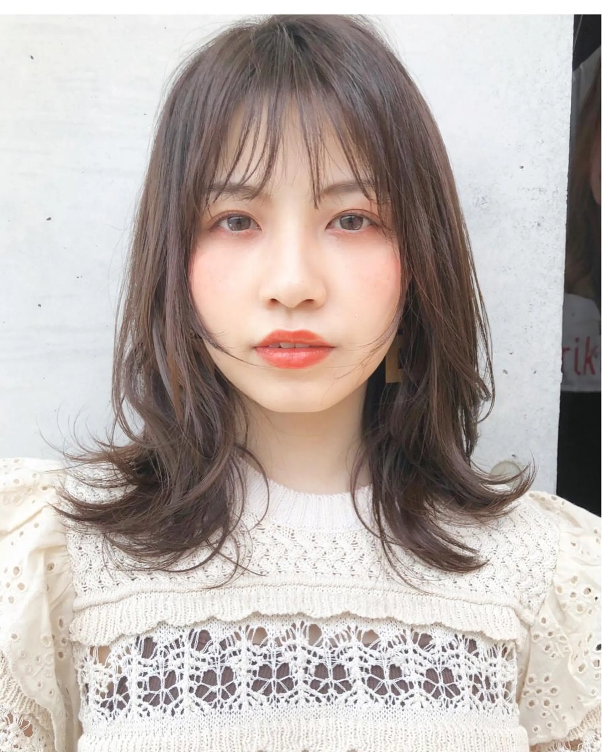 ミディアム カラー レイヤーカット 小顔カット 似合わせレイヤー 🇰🇷荒木洋文のヘアスタイル