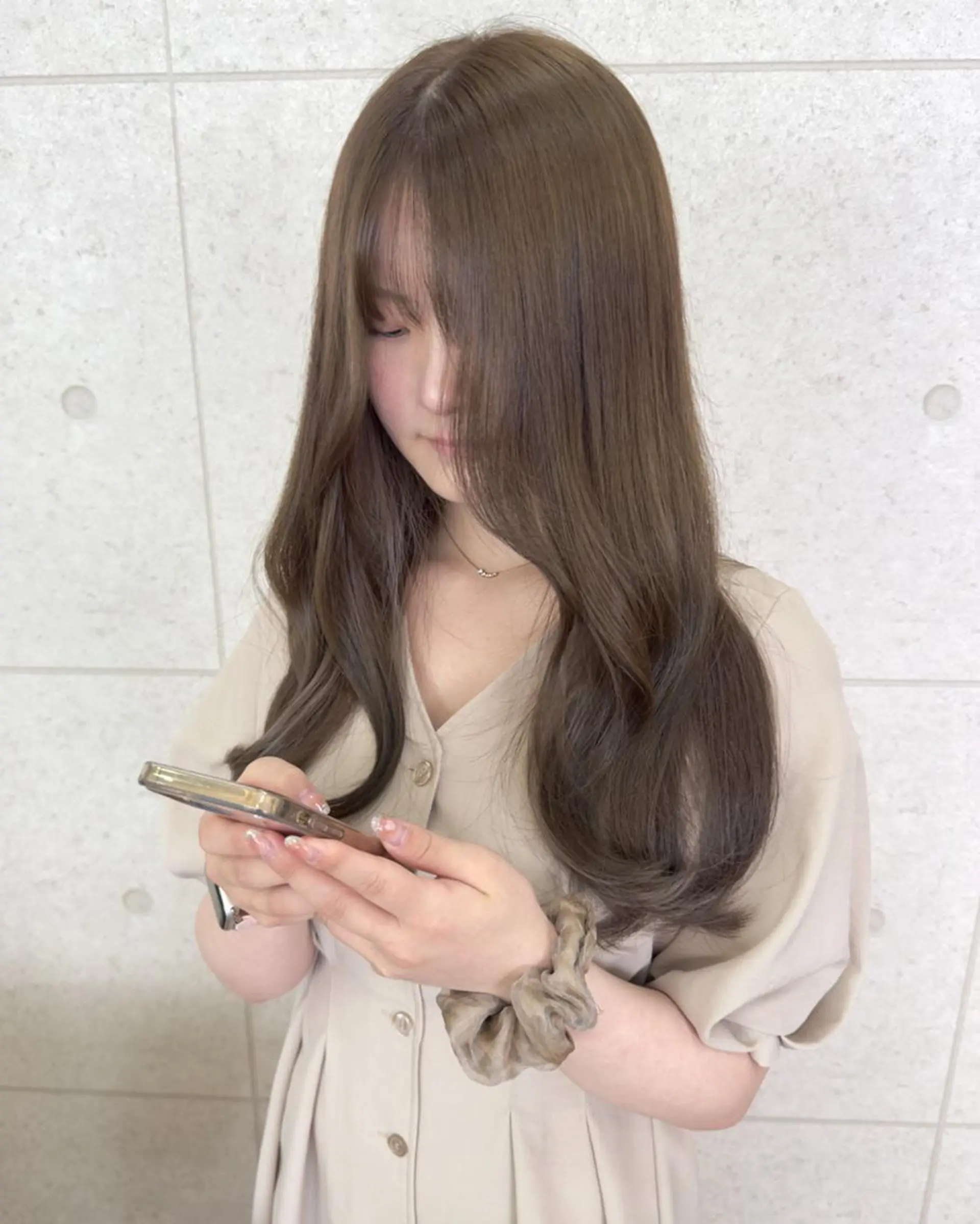 セミロング カット ヘアカラー トリートメント Hip's eyes meiのヘアスタイル