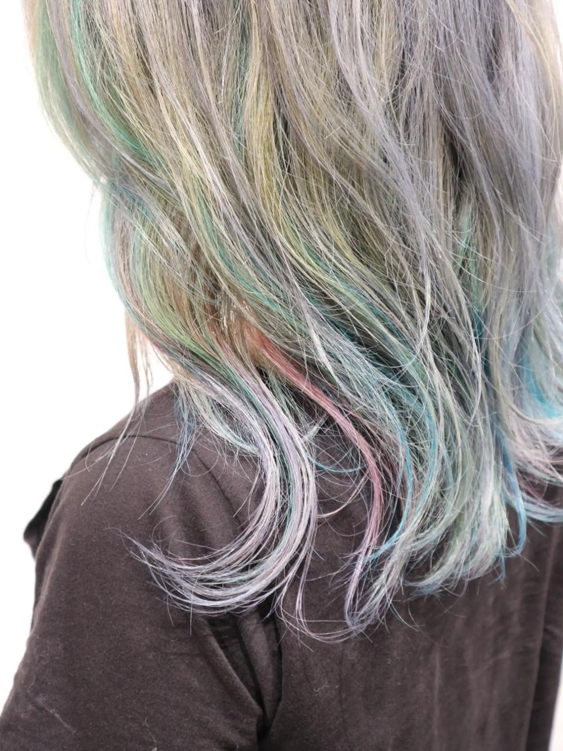 ロング カラー ユニコーンカラー 東風上 亮介のヘアスタイル