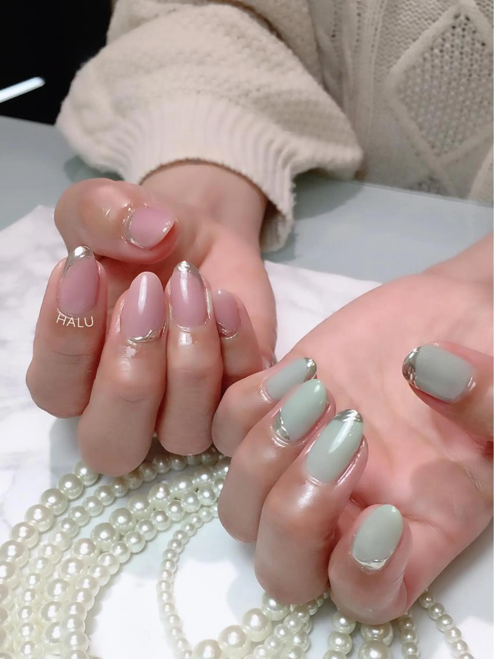 ネイル ミラーネイル HALU ハルのネイルデザイン