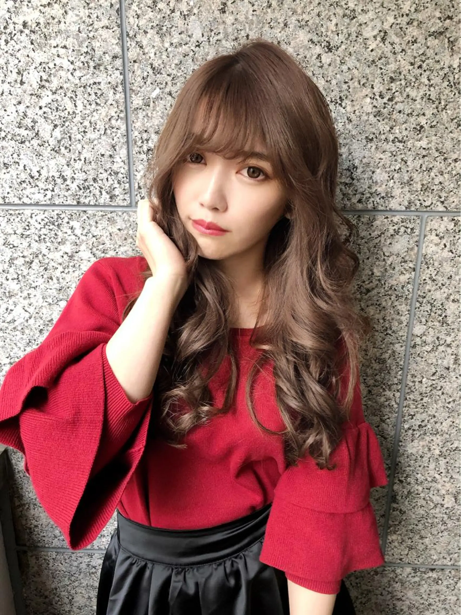 ロング カラー ベージュカラー イルミナカラー 韓国風ヘア カット ヘアカラー トリートメント 成城美容室 YOSHIMURAのヘアスタイル