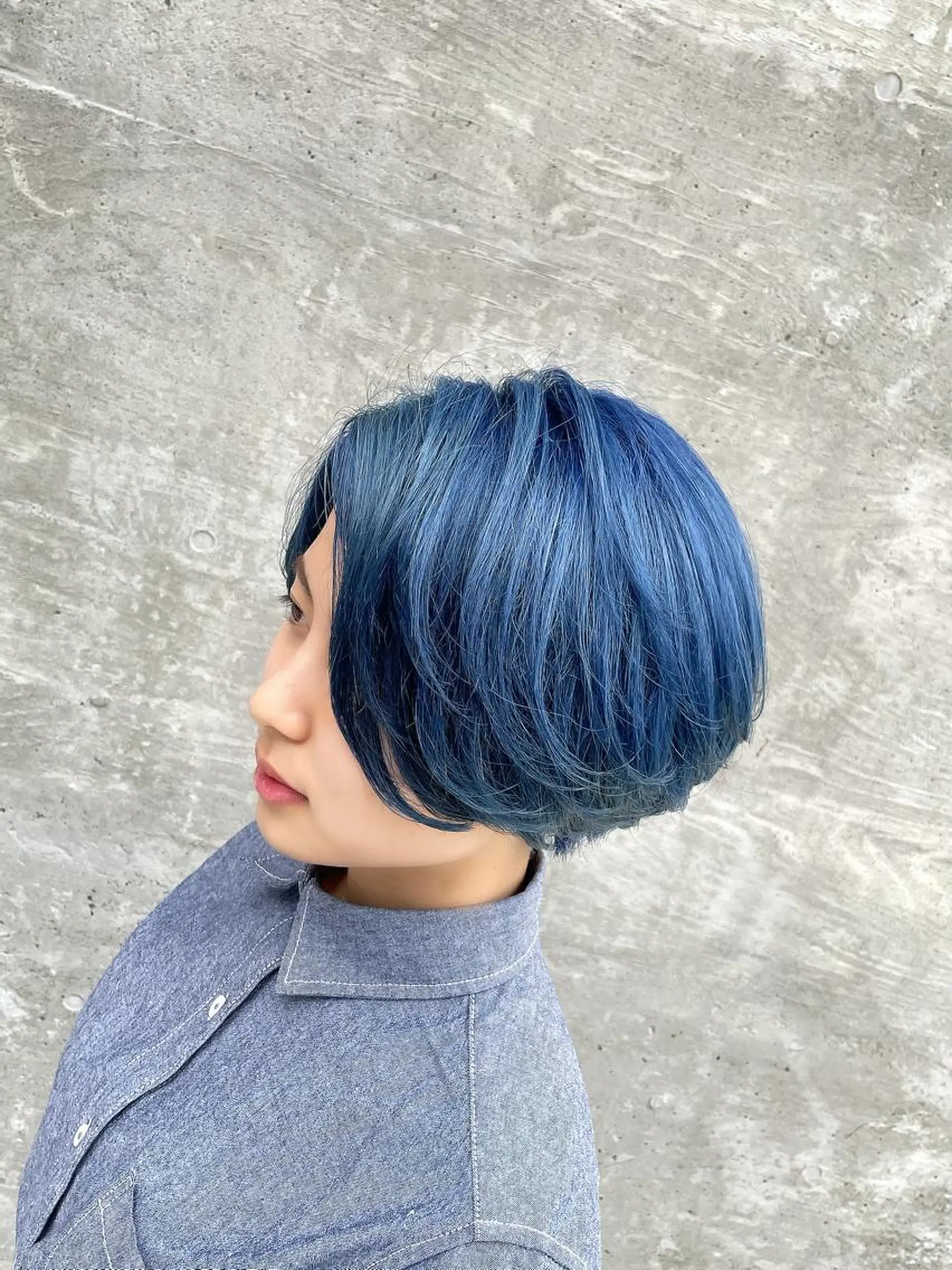 ショート カラー ブリーチ ブルーカラー 透明感カラー バイオレットカラー カット ヘアカラー トリートメント RAIA💎ケア ブリーチ＆パーマ💎のヘアスタイル