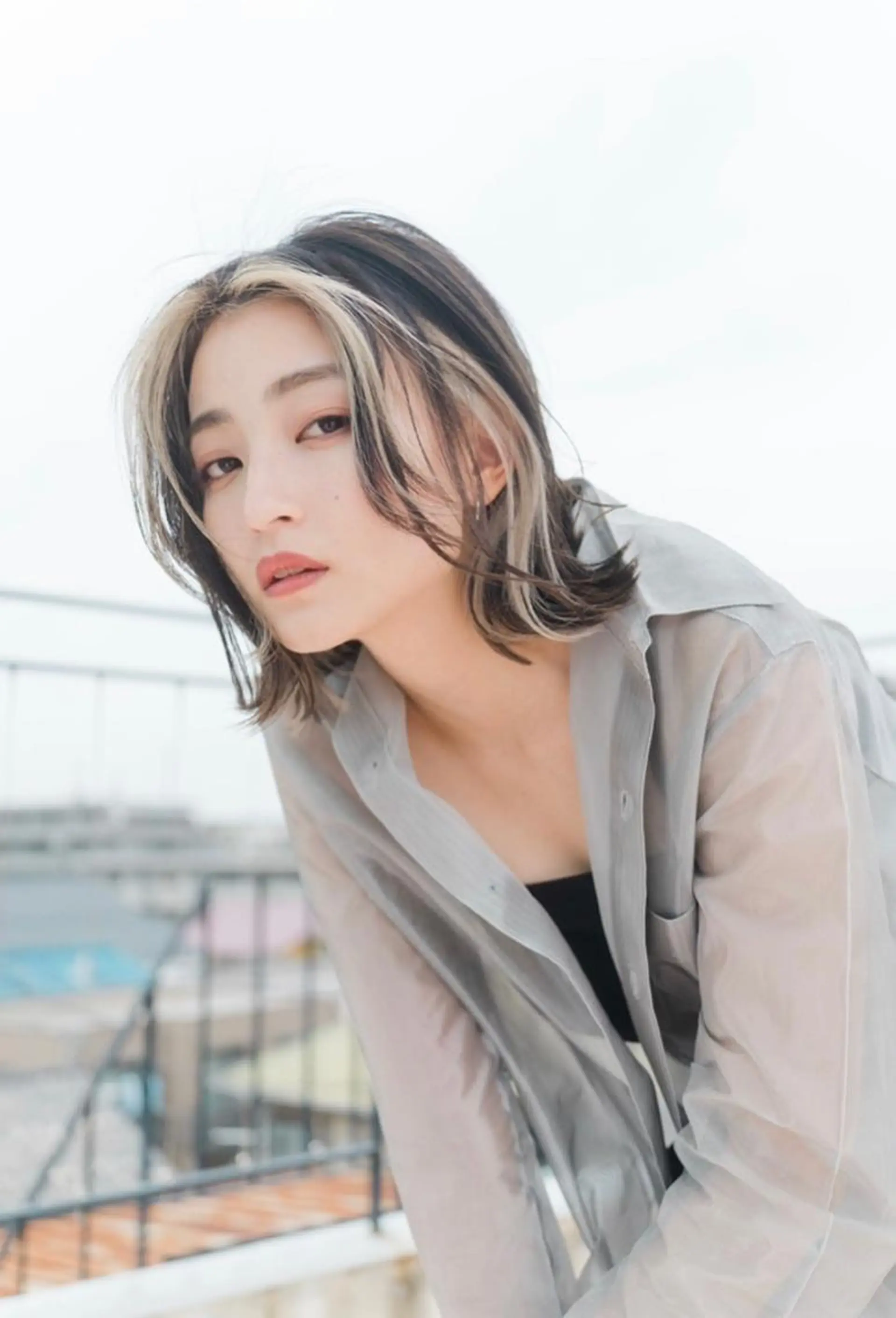 ミディアム ヘアカラー トリートメント 透け感×顔まわり デザイン✂︎吉田のヘアスタイル