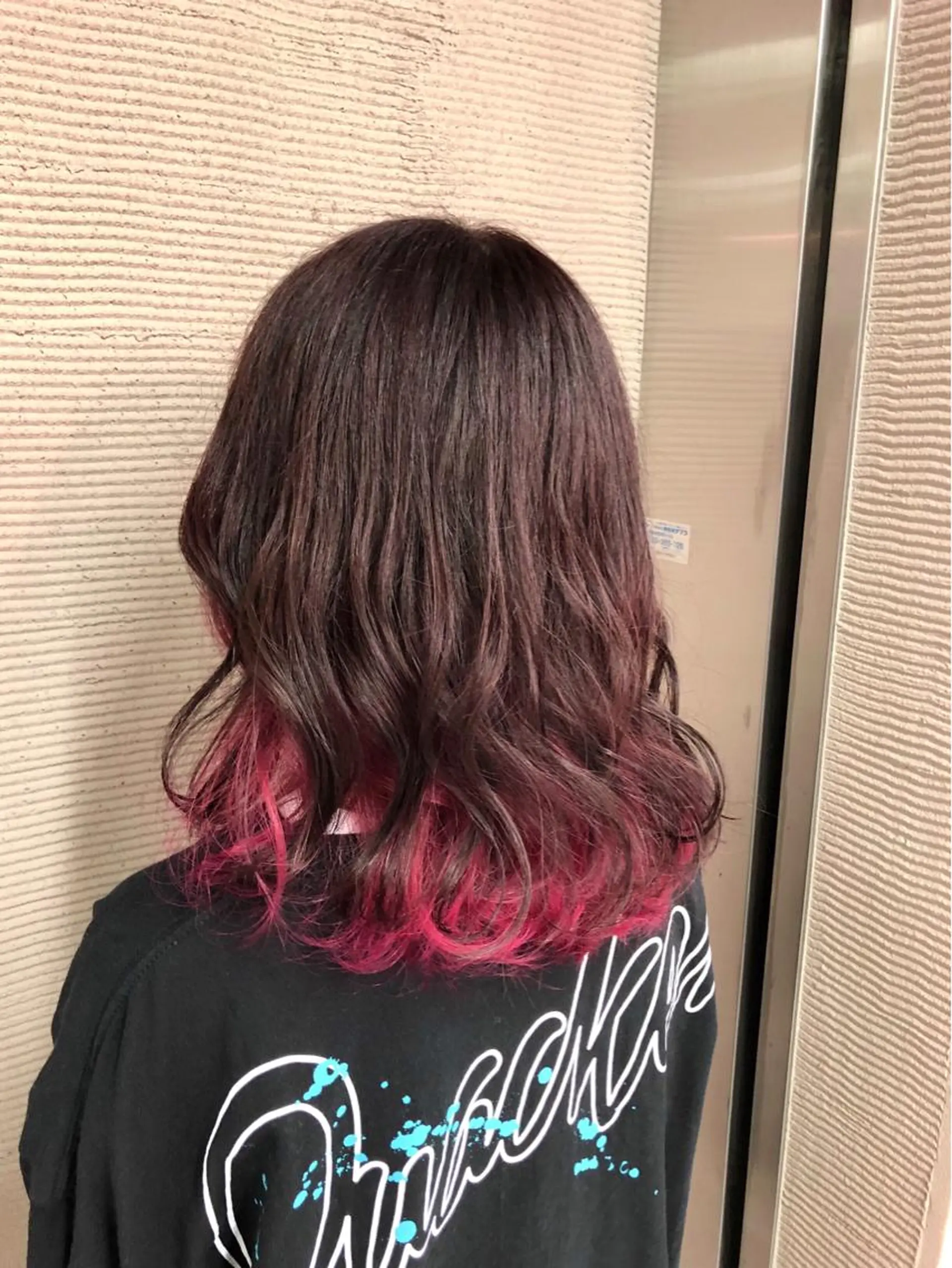 ミディアム カラー ブリーチ ブラウンカラー インナーカラー ピンクカラー ピンクブラウン 韓国ヘア得意❤︎森澤 悠佳のヘアスタイル