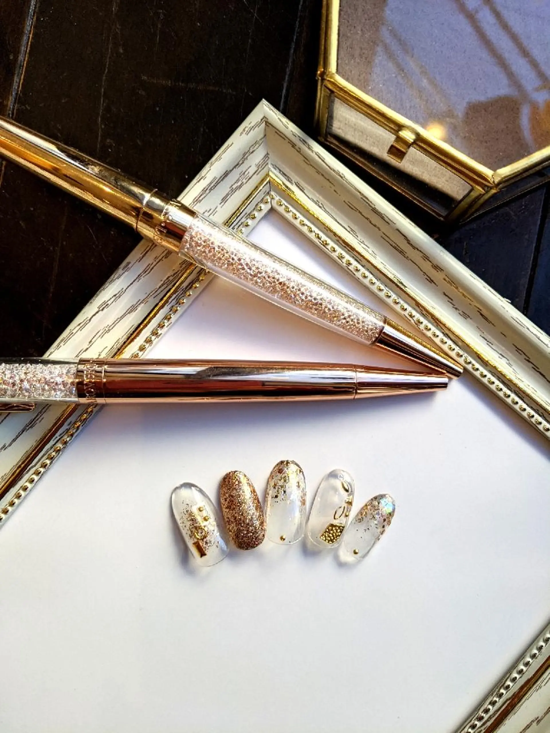 ネイル ゴールド ニュアンスネイル 板橋 美香子のネイルデザイン