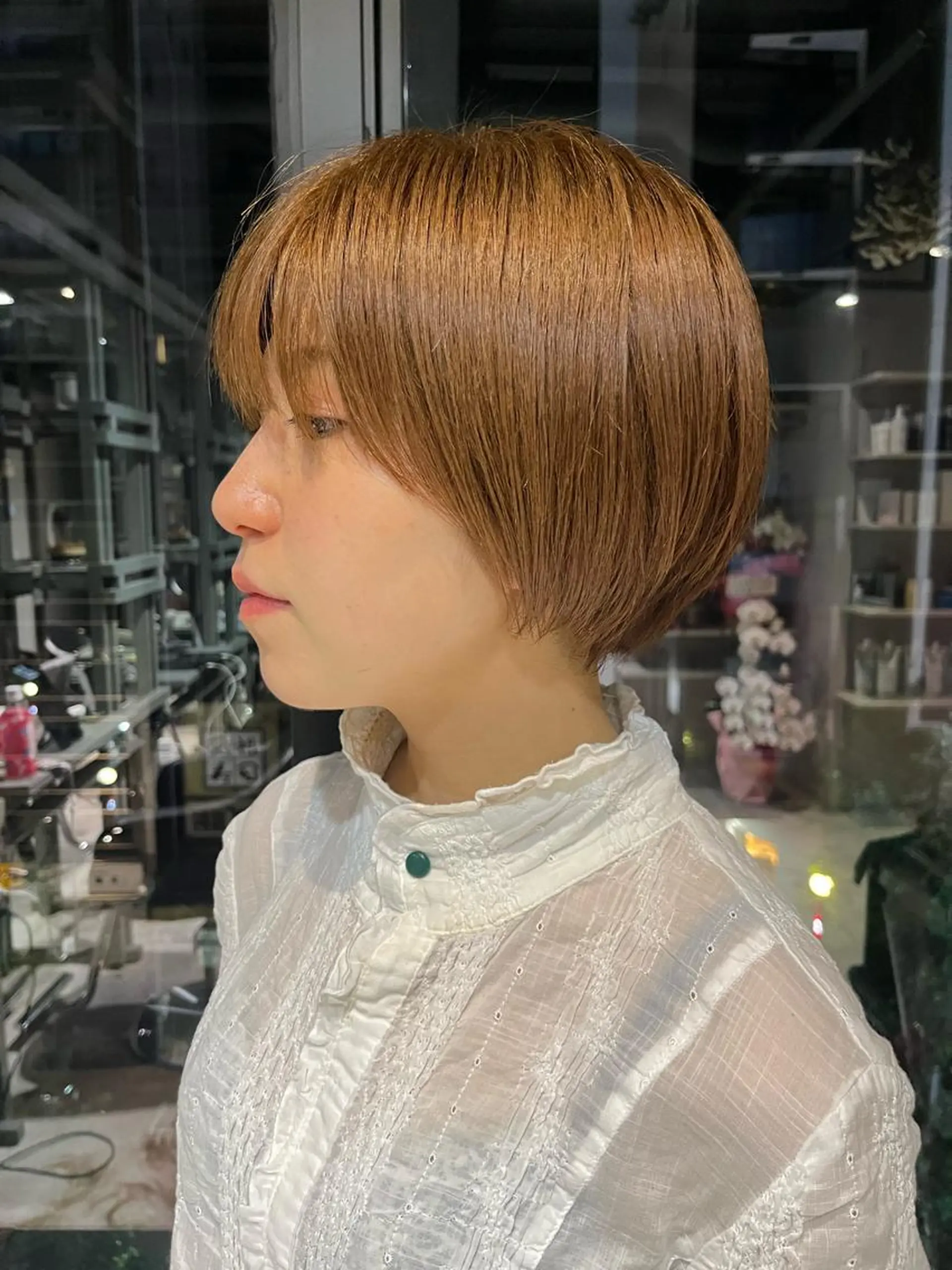 ショート カラー うる艶カラー/恵比寿 ベージュ/丸山陽平のヘアスタイル