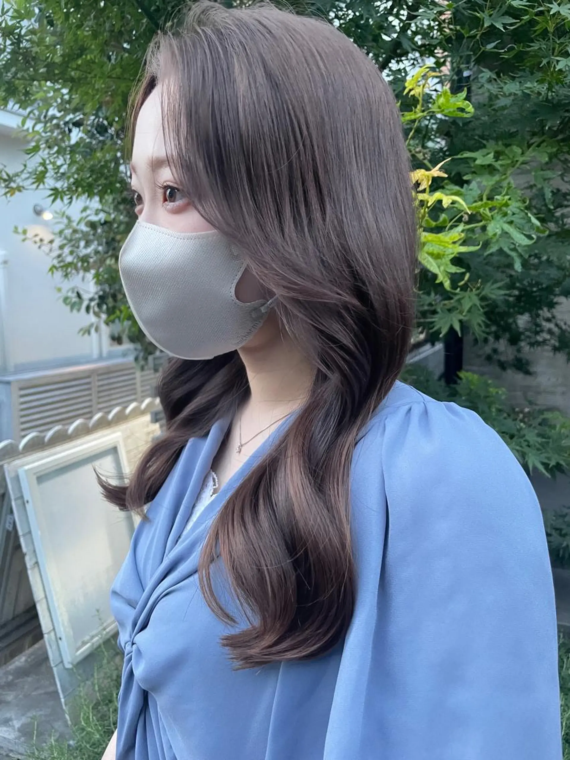 ロング カラー 顔周りカット 【オノザワリョウ】のヘアスタイル