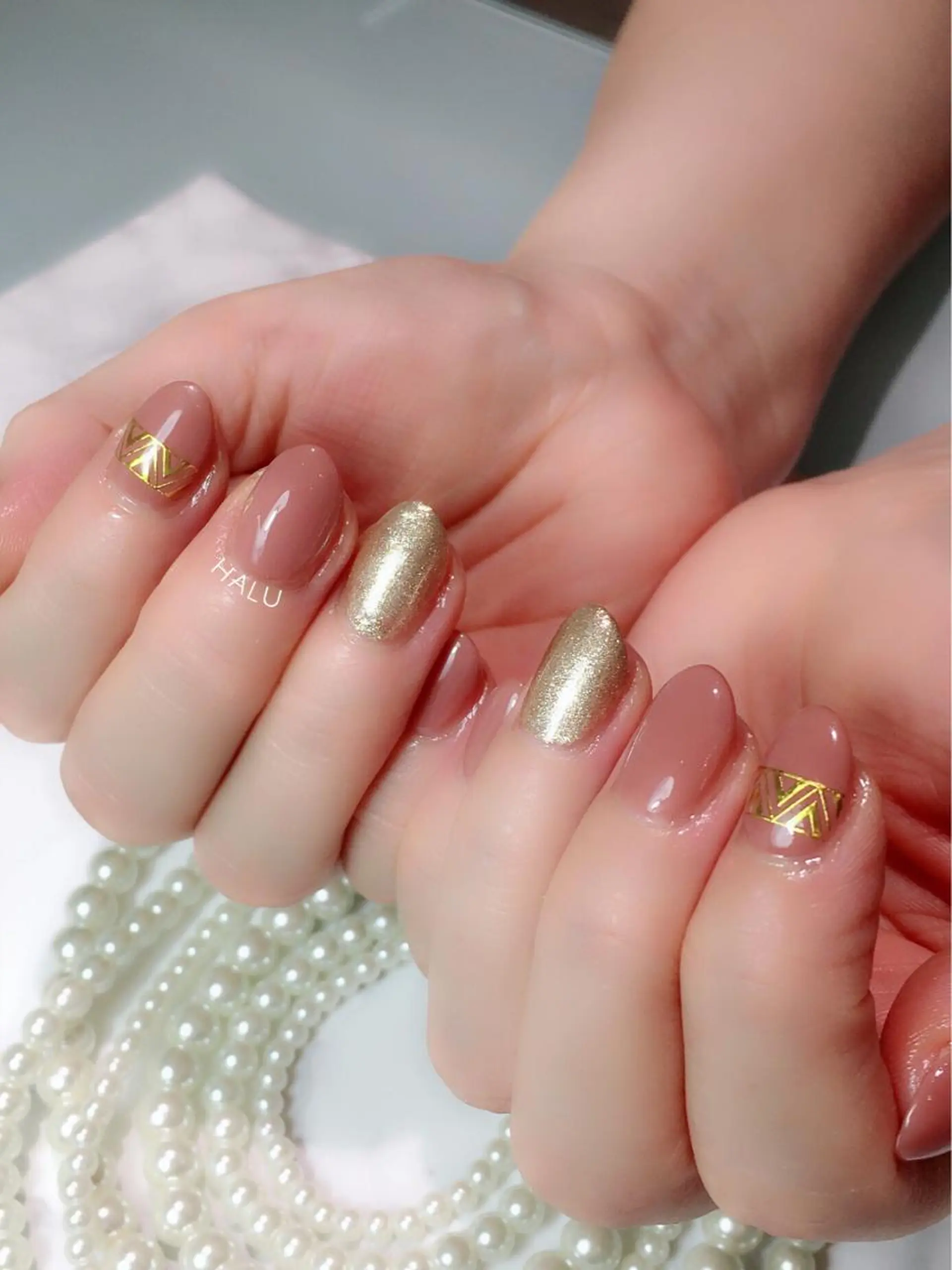 ネイル 赤色 シンプルネイル HALU ハルのネイルデザイン