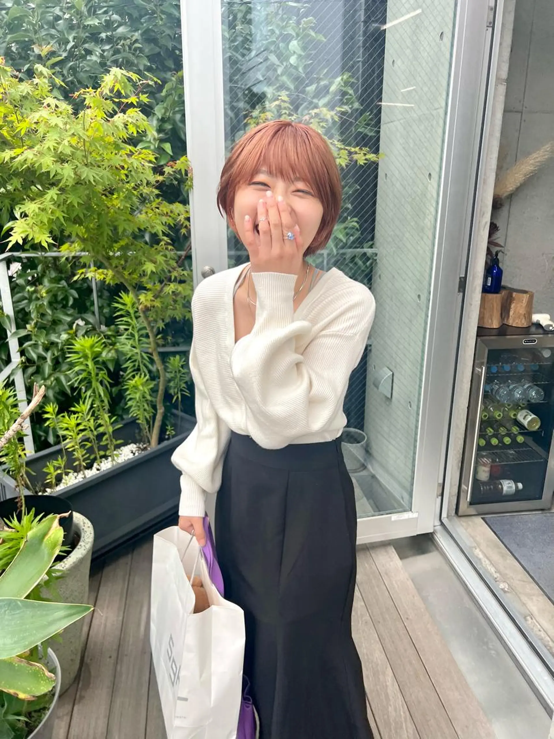 ショート カラー ベージュカラー オレンジ オレンジベージュ ショートヘア カット ヘアカラー トリートメント sakoda shunkiのヘアスタイル