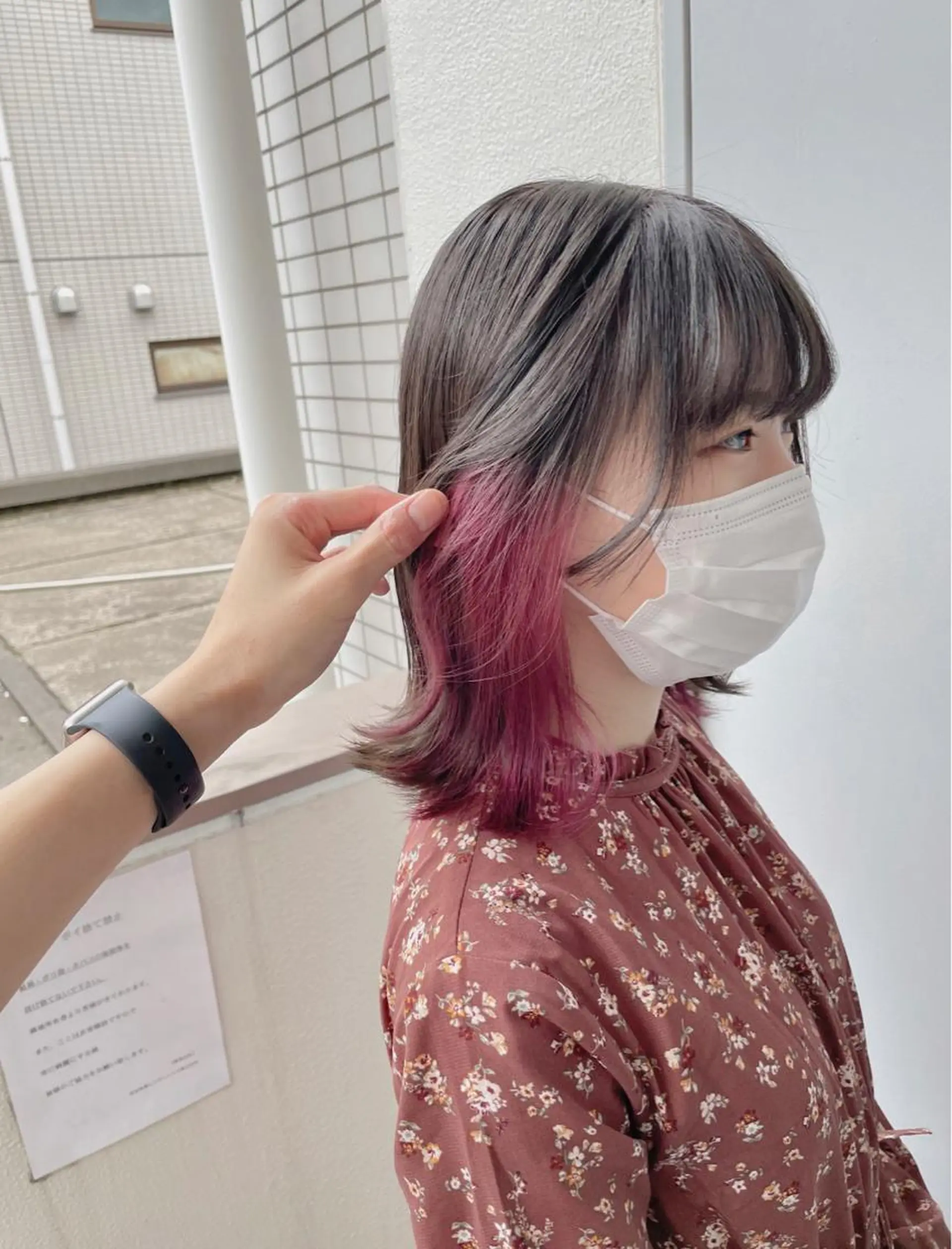 ミディアム カラー ヘアカラー トリートメント ヘッドスパ ヘアセット ベージュカラー💖 やすひろのヘアスタイル
