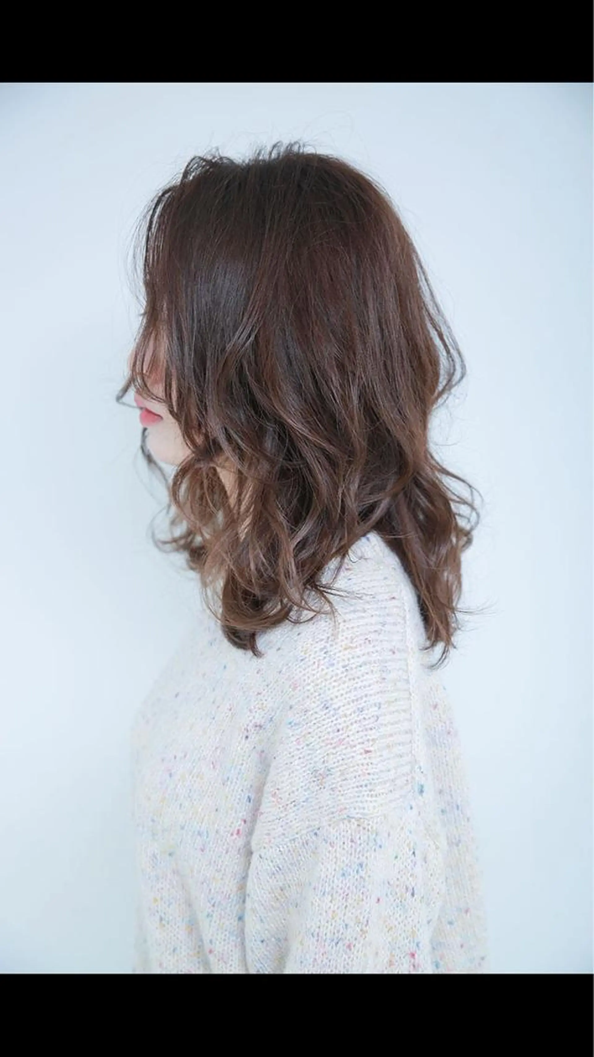 ミディアム カラー カット ヘアカラー トリートメント イルミナカラー/レイ ヤーカット/三好春奈のヘアスタイル