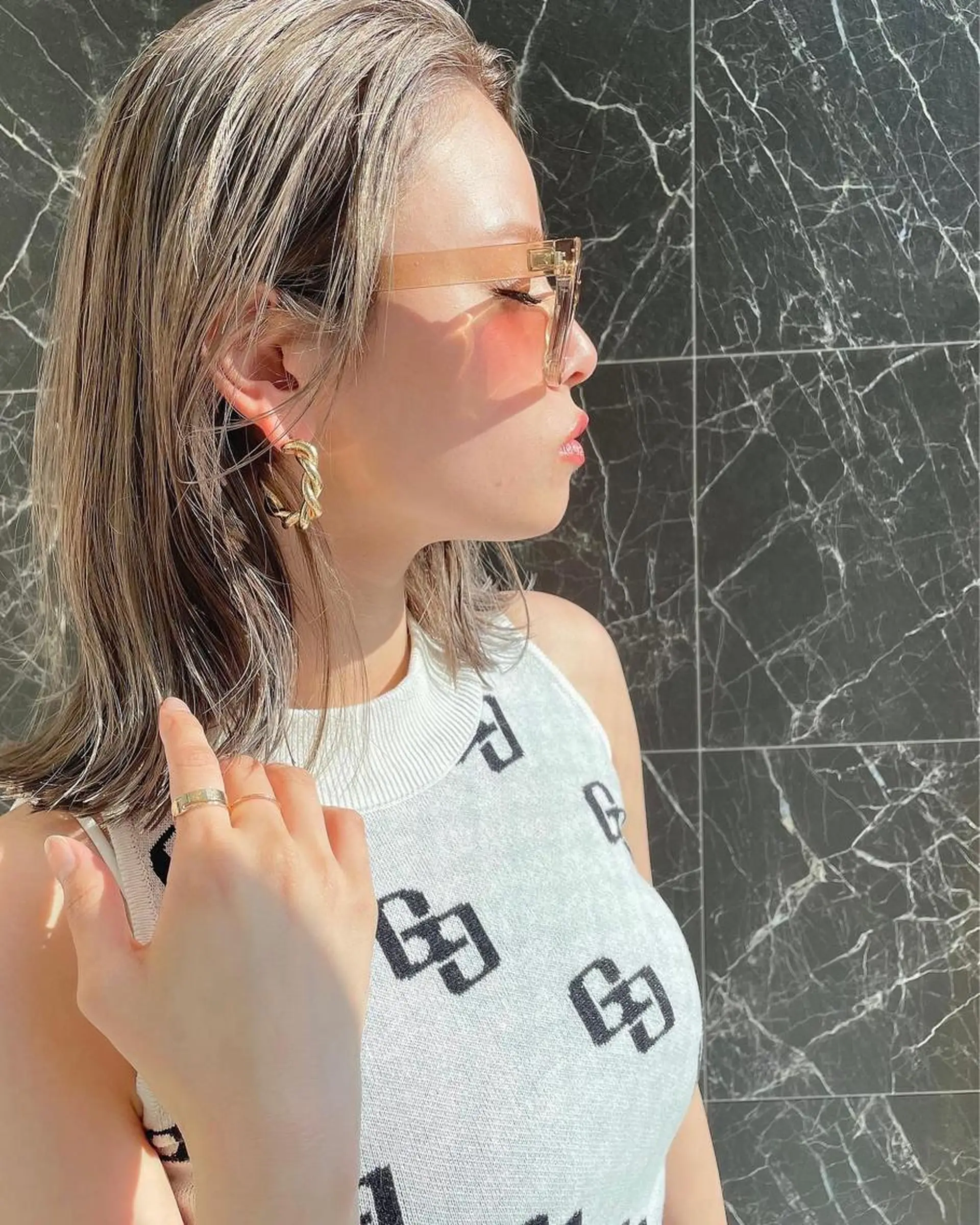 ミディアム チダアキフミ Ash大森のヘアスタイル