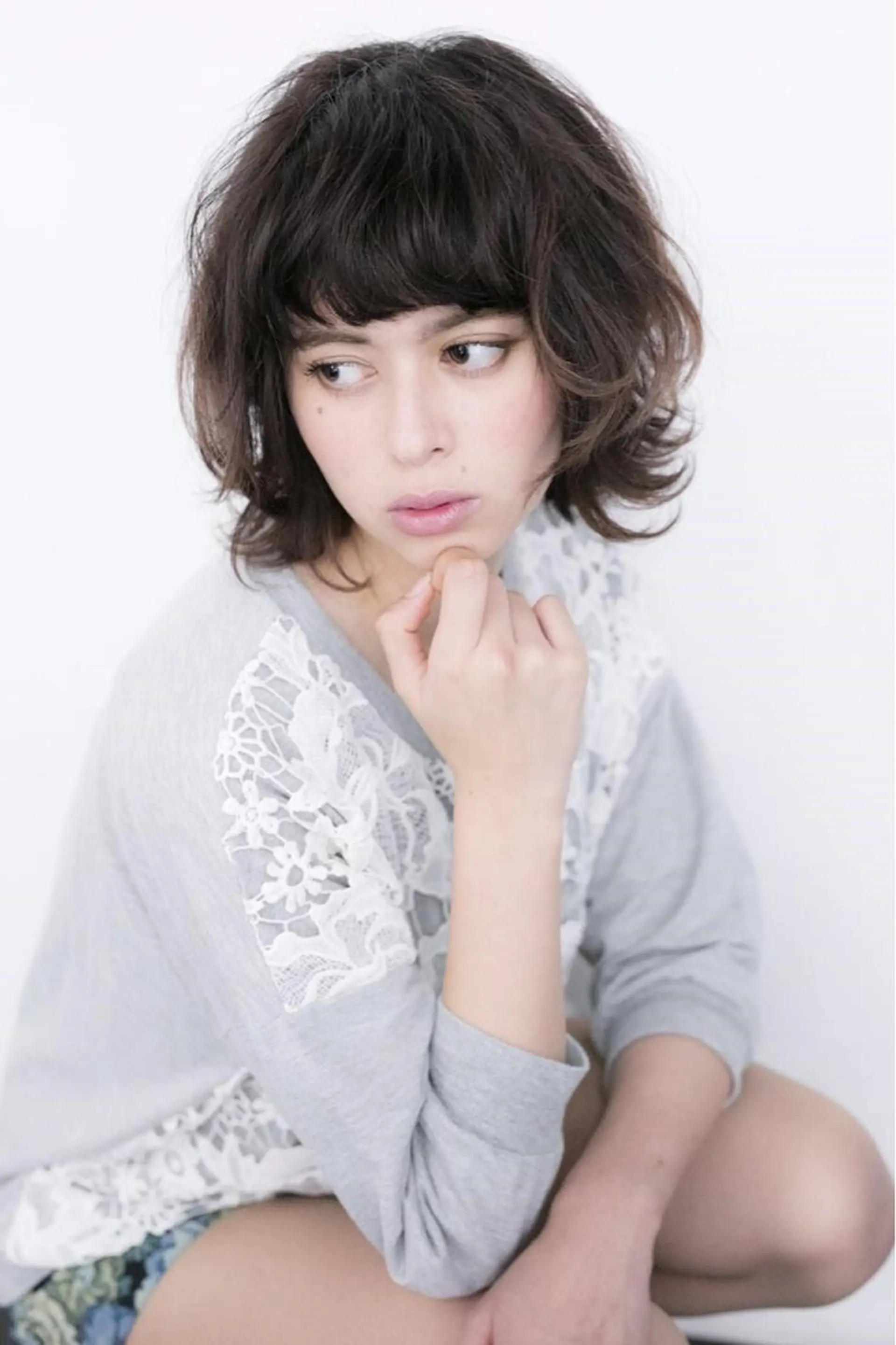 ショート ハイライト 髪質改善 小顔カット Endearing 銀座/レイヤーカットのヘアスタイル