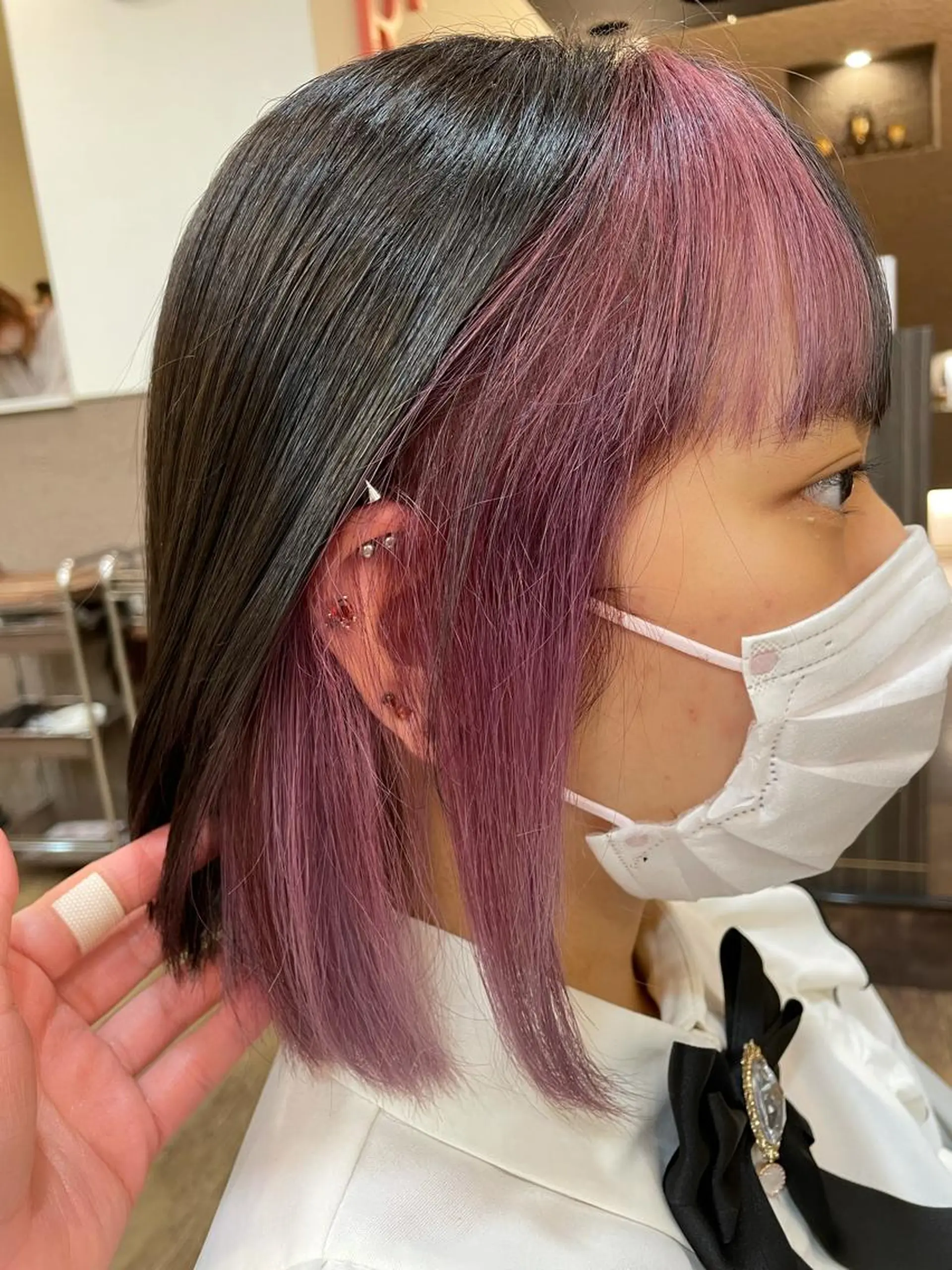 ミディアム パープルカラー ヘアカラー sawa tamaeのヘアスタイル