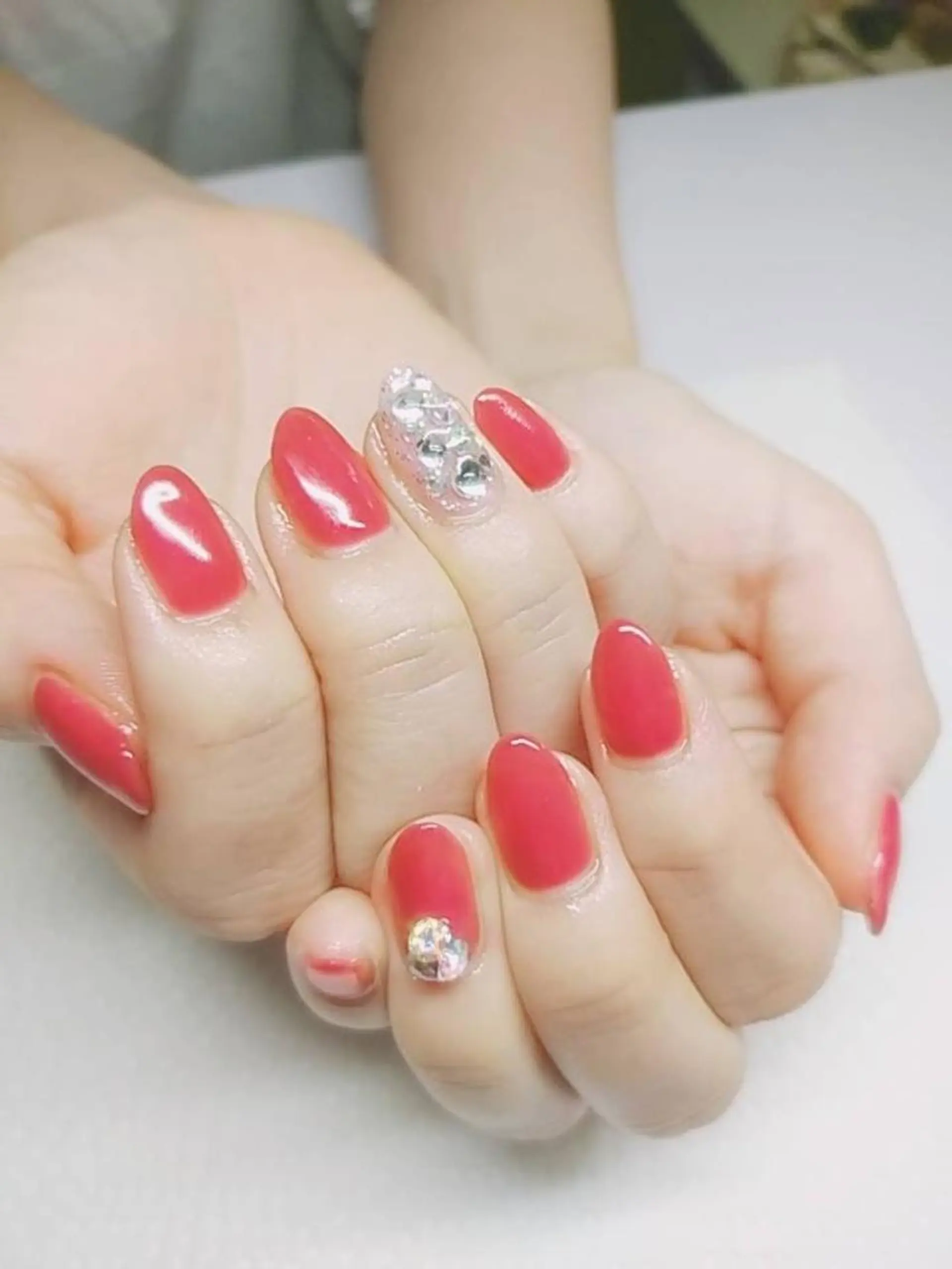 ネイル ストーンネイル ハンドネイル ハンドケア プライベートサロン Rosy Lilyのネイルデザイン