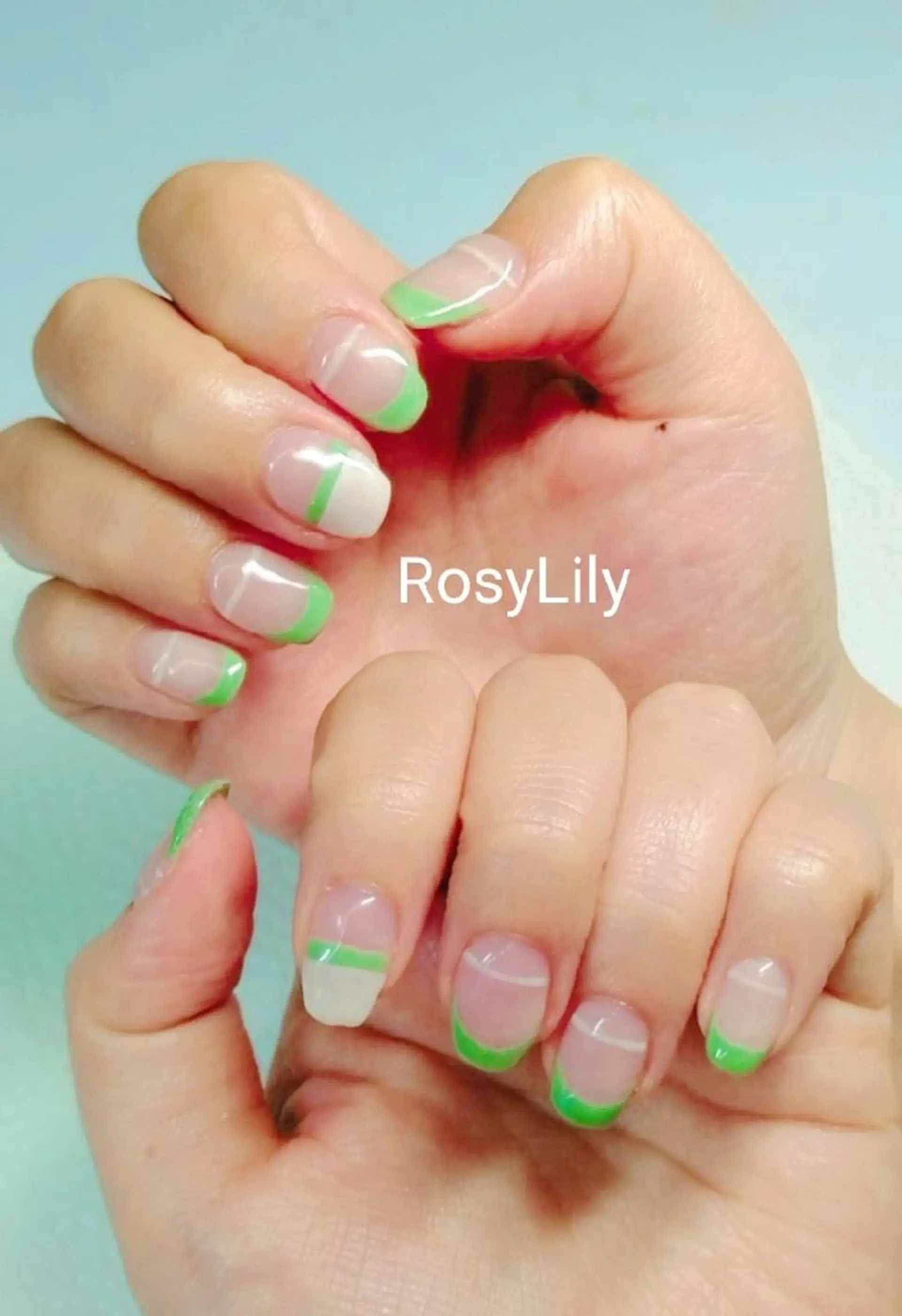 ネイル フレンチネイル 持ち込み ハンドネイル ハンドケア プライベートサロン Rosy Lilyのネイルデザイン