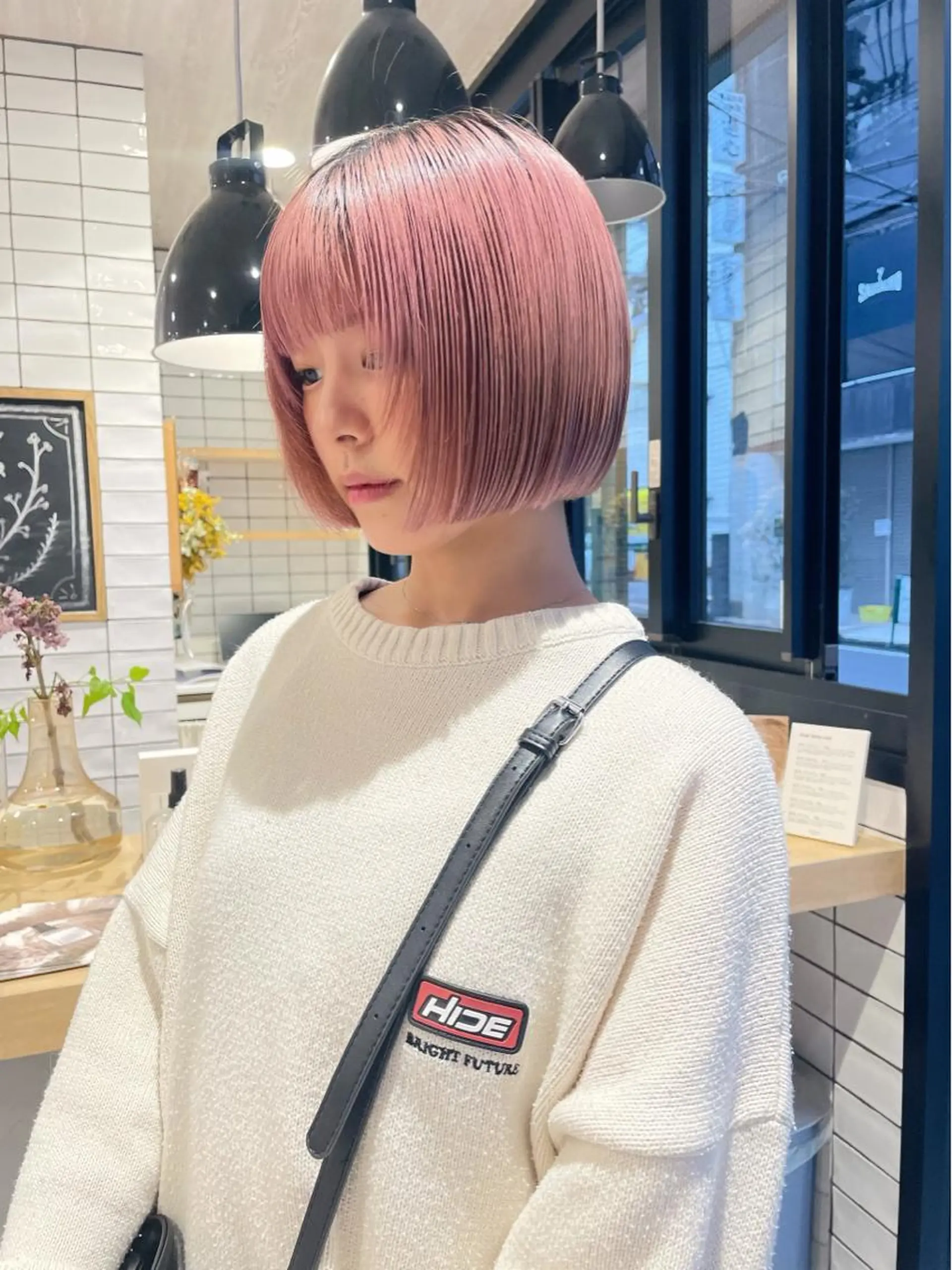 ショート カラー ボブ カット ヘアカラー トリートメント haru/レイヤー/ ウルフのヘアスタイル