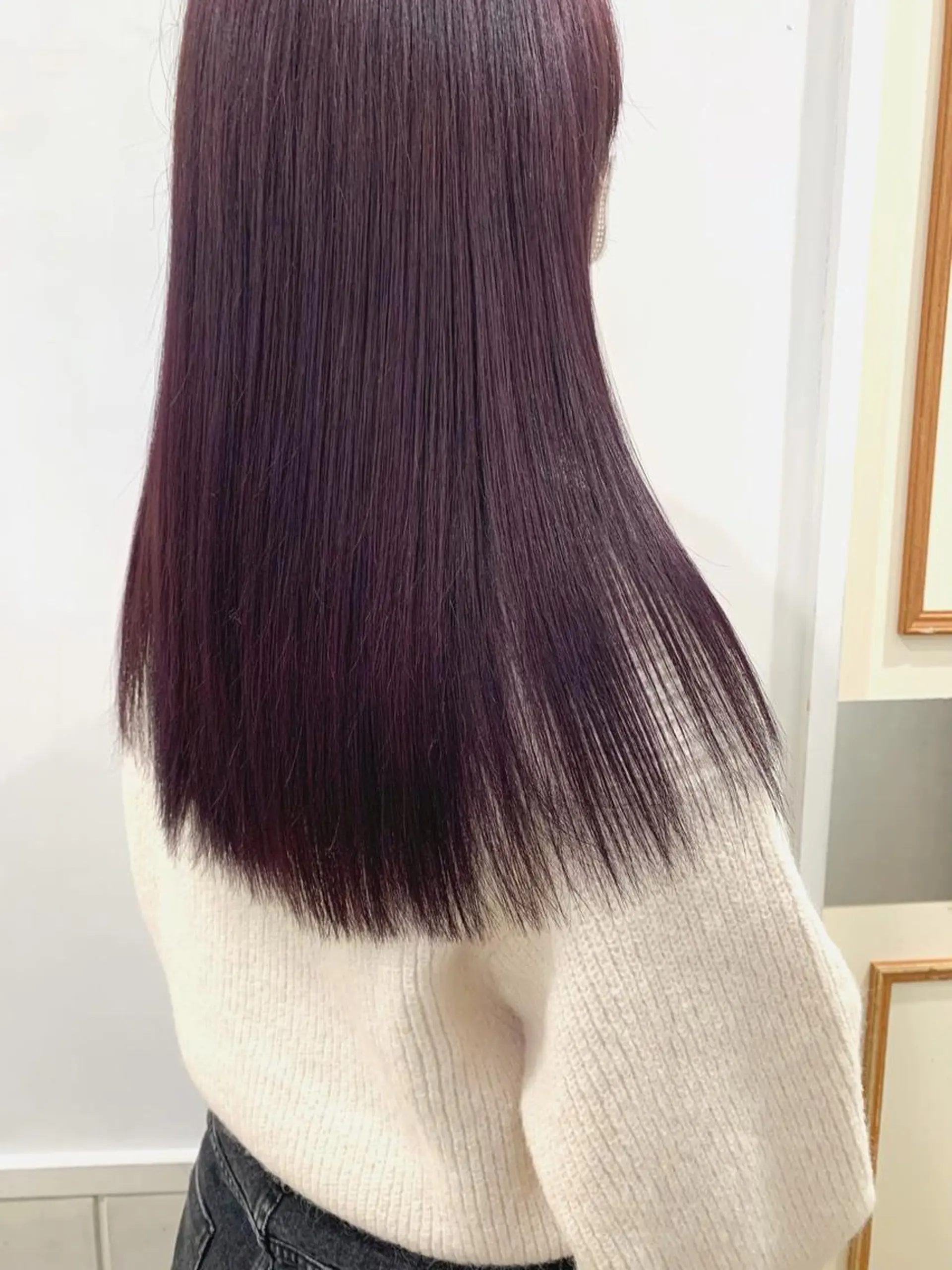 ロング カラー ブリーチ ダブルカラー ブリーチなしカラー カット ヘアカラー トリートメント ぱつっとボブ/ 小野あかねのヘアスタイル