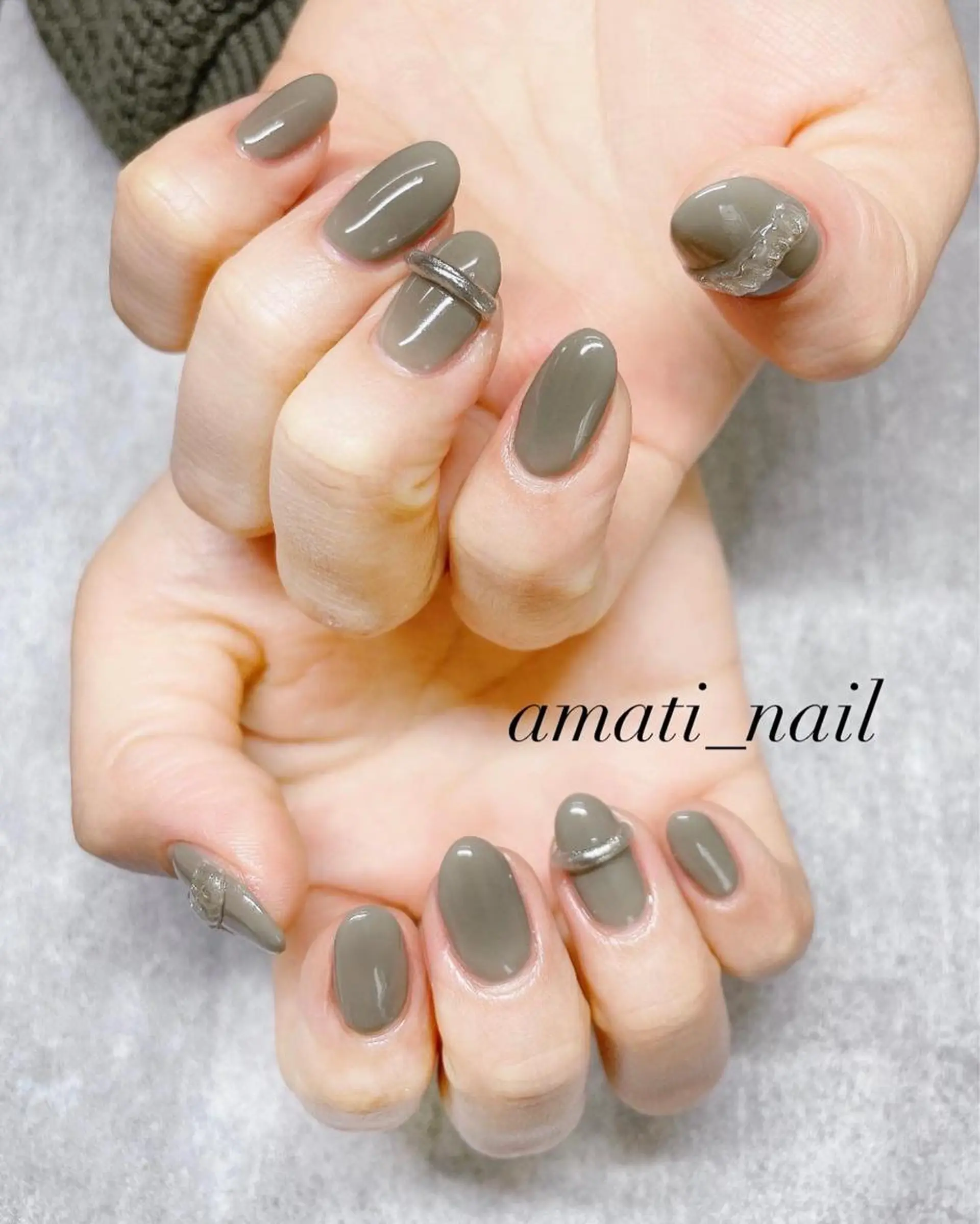ネイル ミラーネイル ニュアンスネイル ワンカラーネイル amati_nail TAKAKOのネイルデザイン