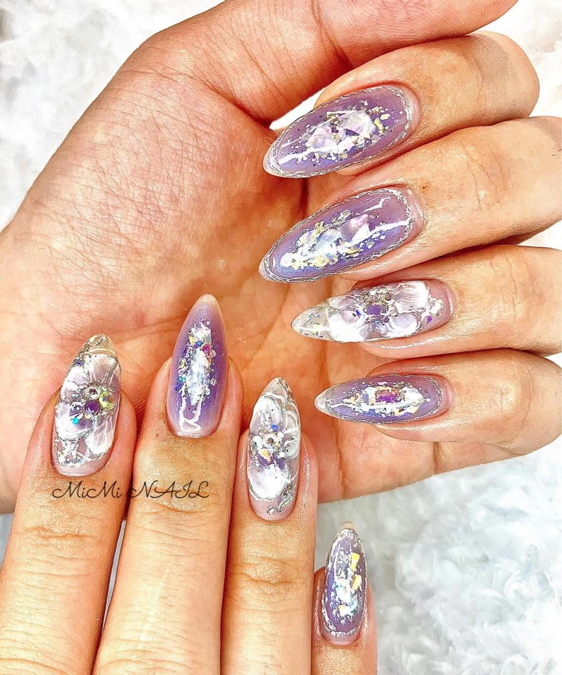 ネイル アートネイル フラワーネイル beauty salonM&Iのネイルデザイン