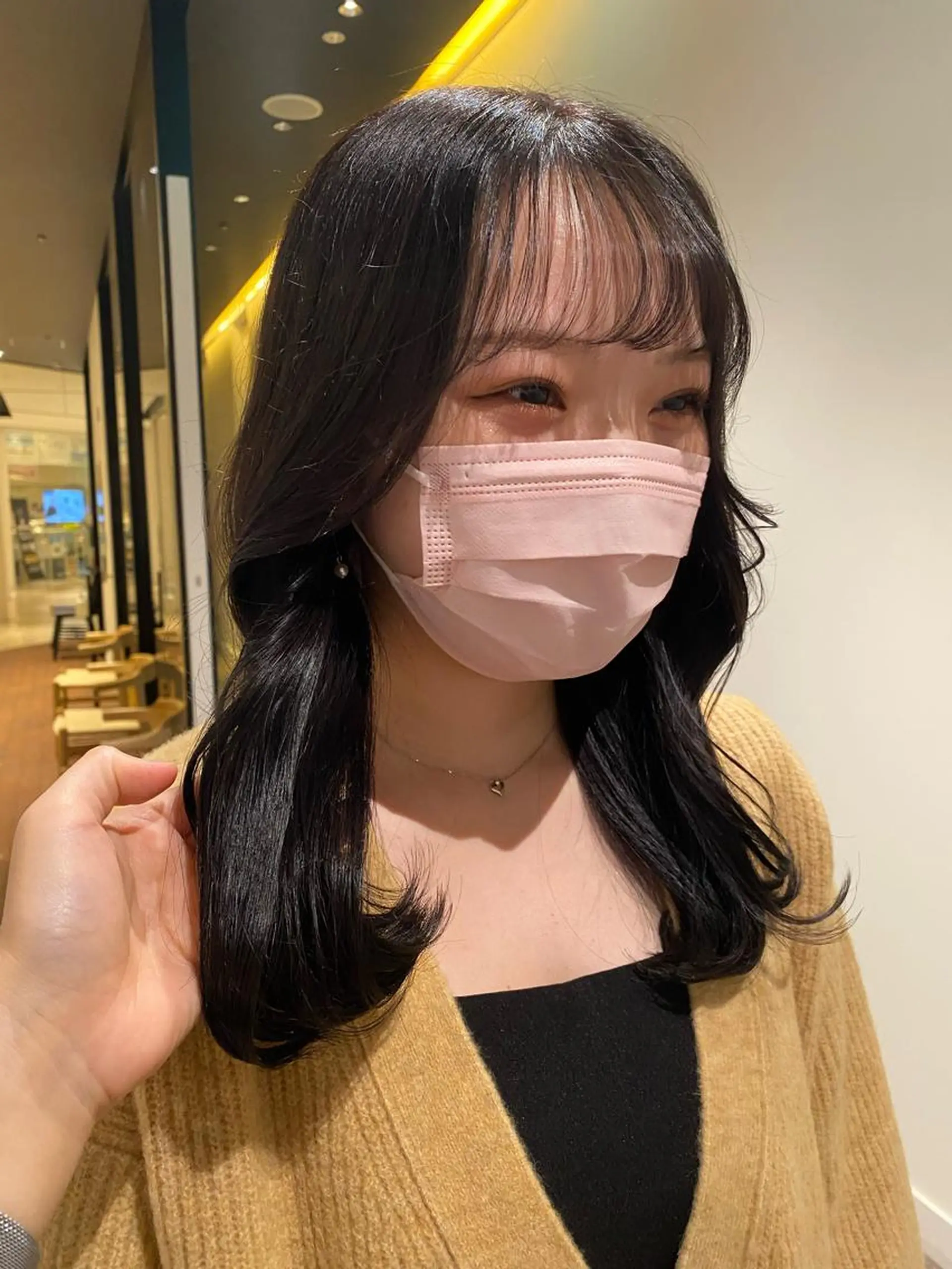 セミロング カラー くびれヘア 韓国風ヘア レイヤーカット CURIO/南船場 /RIN💈🍎のヘアスタイル