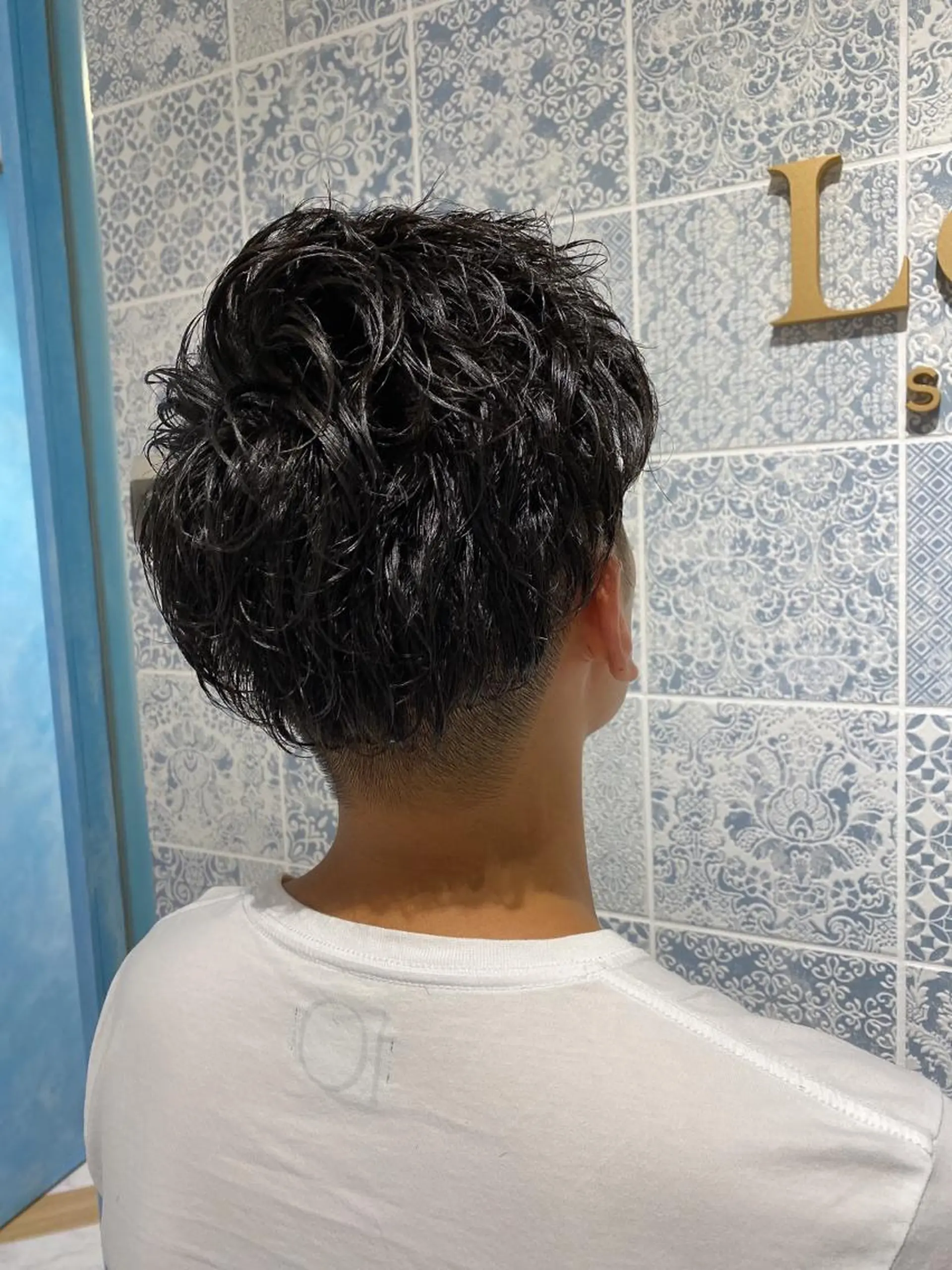 ショート パーマ メンズ カット ヘアカラー トリートメント 🌟モテ髪ショート 🌟店長 津賀涼のヘアスタイル