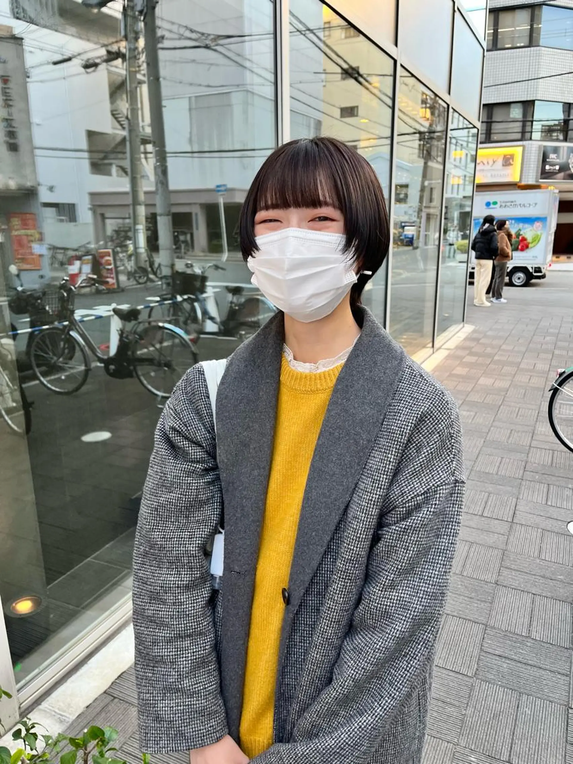 ショート カラー ダークグレー ダークグレージュ グレージュ ショートヘア ウルフカット カット ヘアカラー ショート/パーマ/ カラー/FUKOのヘアスタイル