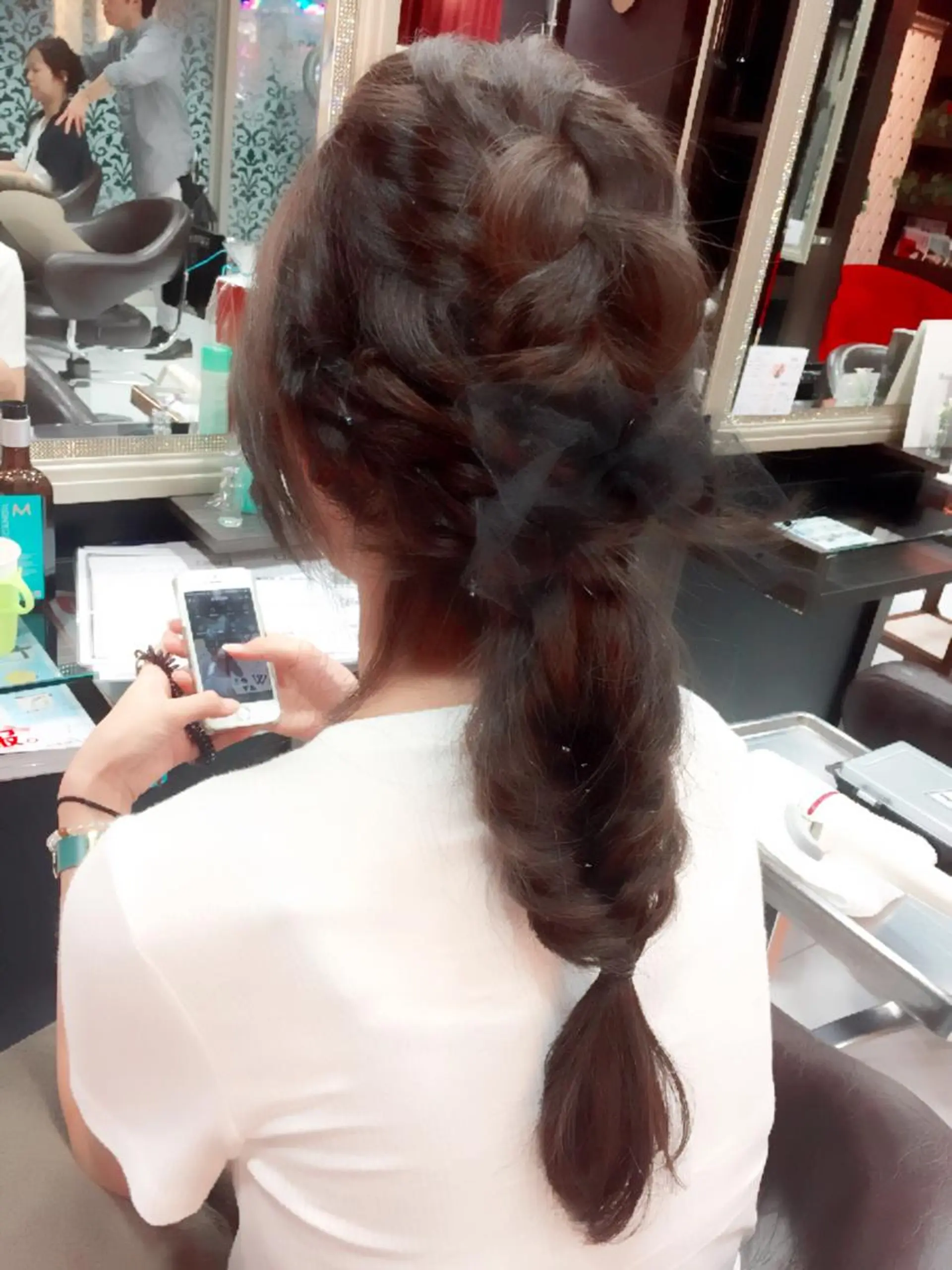 ミディアム セミロング ロング カラー ヘアアレンジ 韓国ヘア✨グレージュ カラーasamiのヘアスタイル