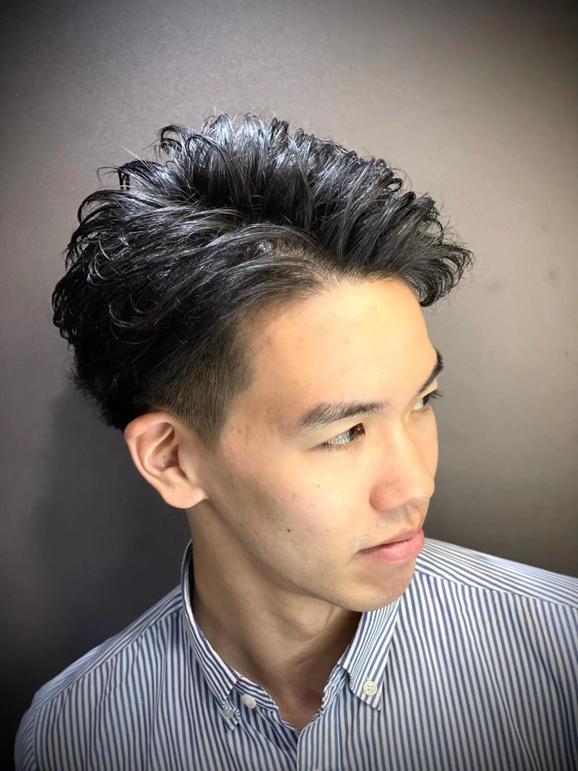 ショート パーマ メンズ 浅見 天翔のヘアスタイル