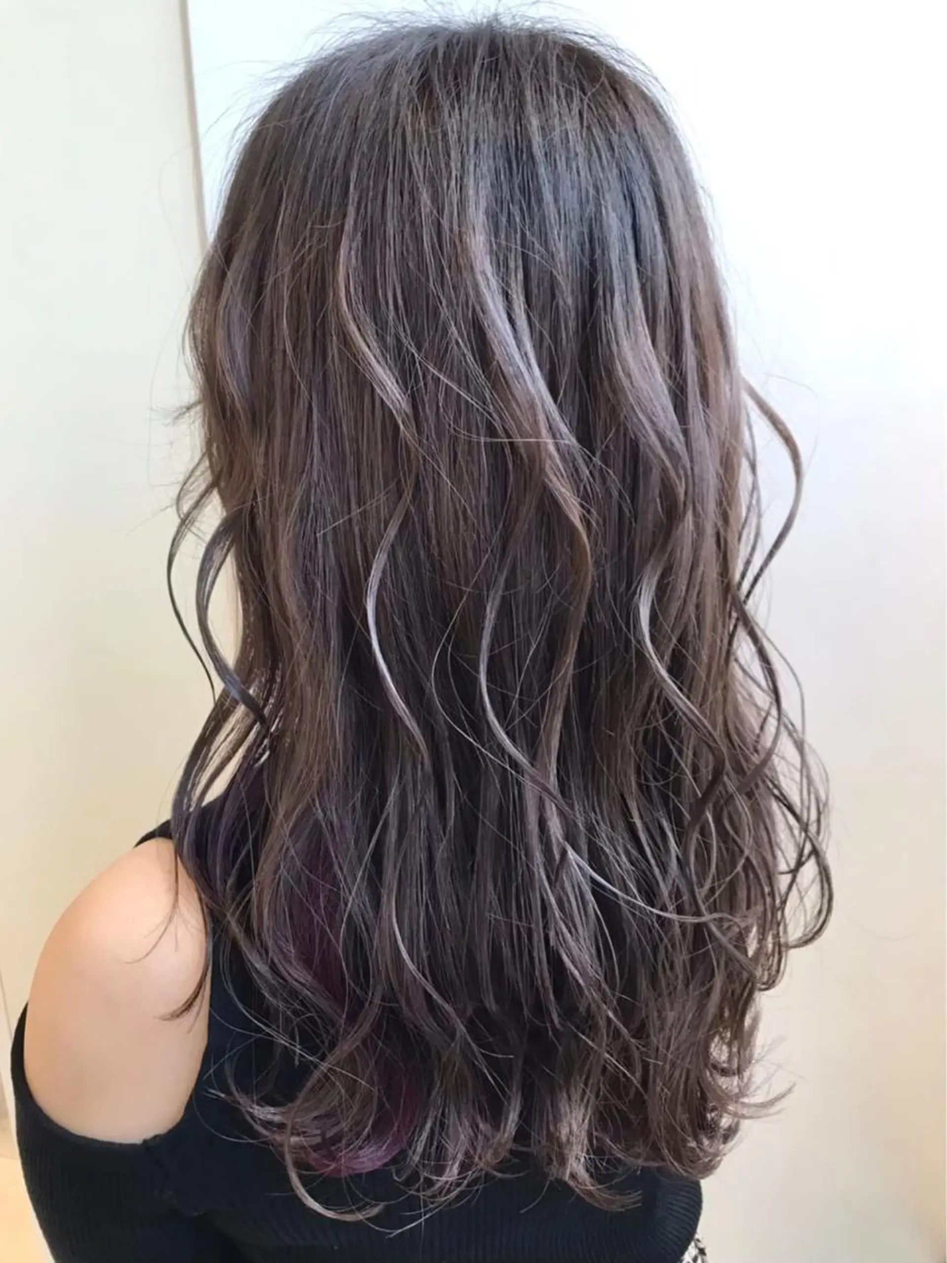 ロング カラー 透明感カラー 韓国風ハッシュカット 似合わせレイヤー池袋のヘアスタイル