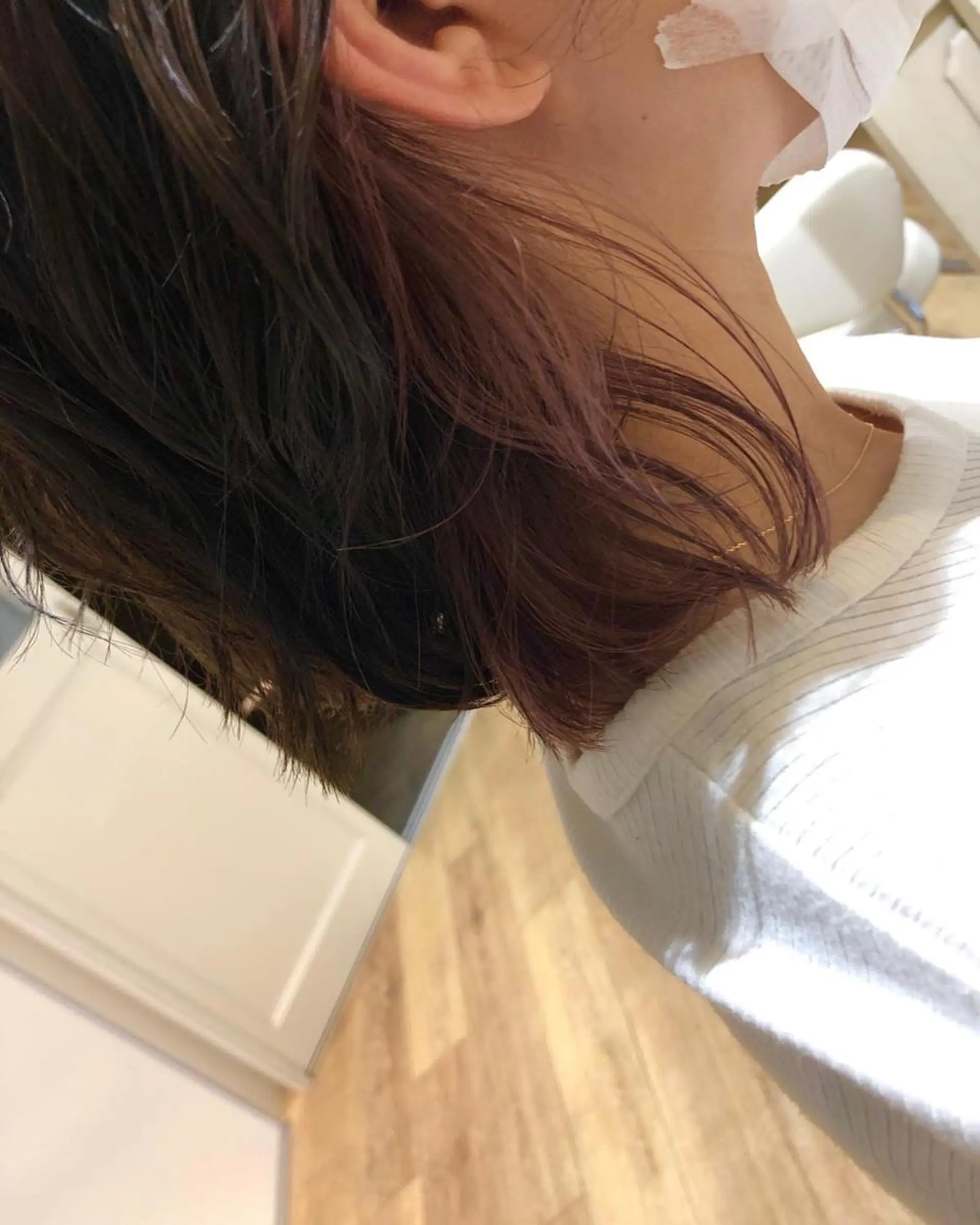 ミディアム カラー イヤリングカラー ハイライトカラー ボブ 外国人風カラー ハイライト 【大人髪】men's パーマ/潤艶髪のヘアスタイル