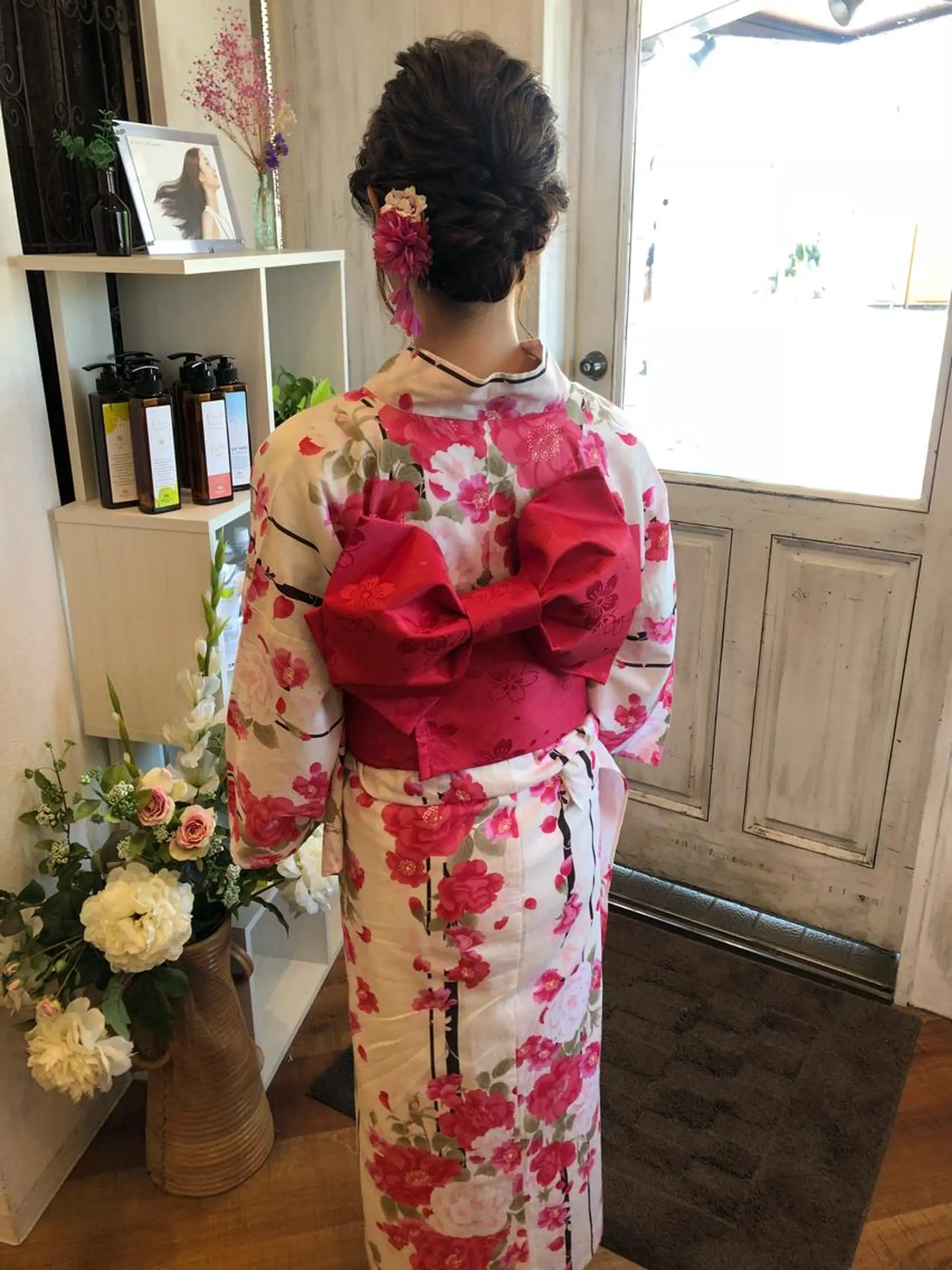 ヘアアレンジ 着付け MOLLA 浅香山店所属・谷口ゆめ/縮毛矯正/ 大人女子/眉ワックスのヘアスタイル