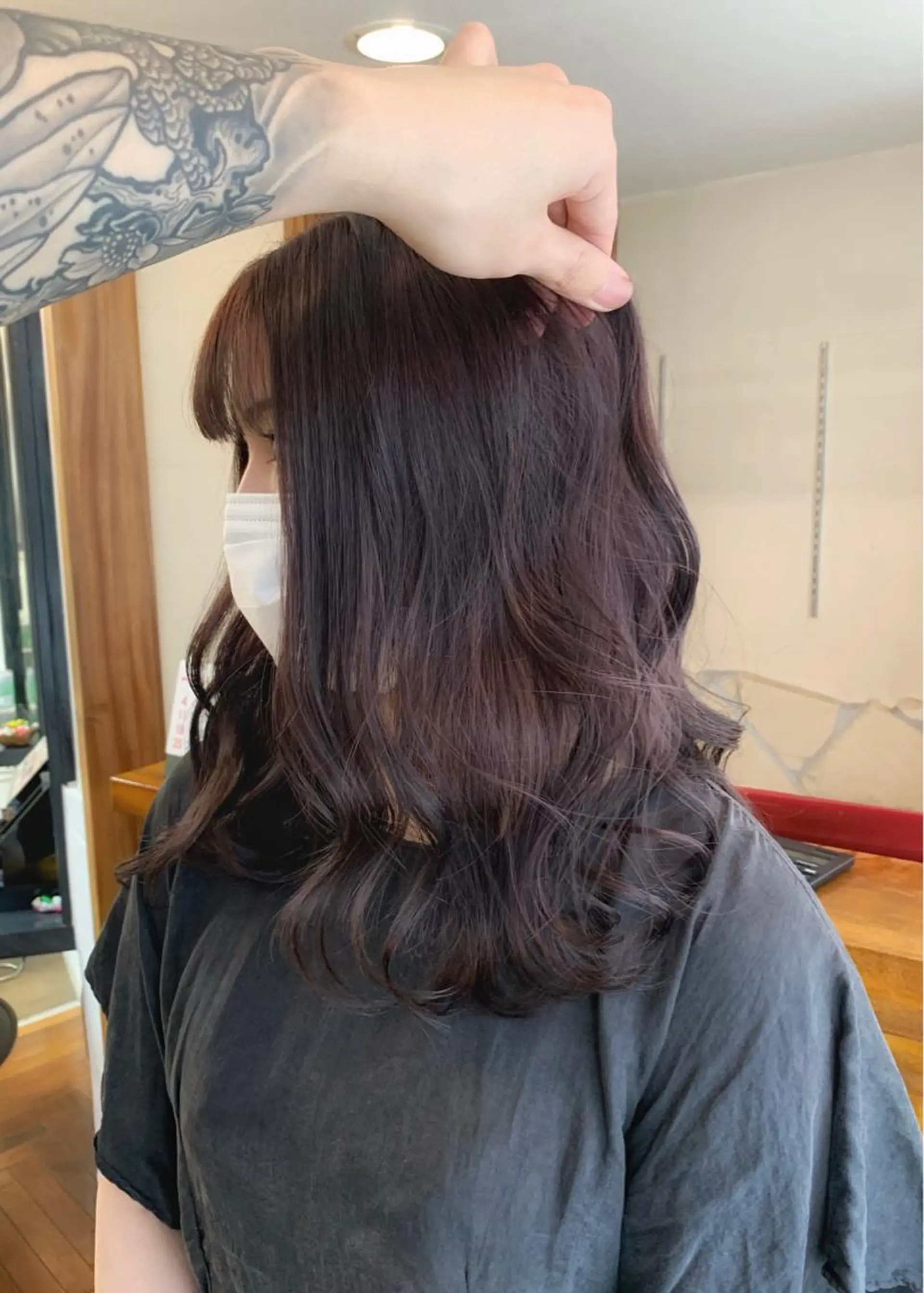 ミディアム カラー ベージュカラー ラベンダーカラー ラベンダーベージュ ヘアカラー トリートメント 矢野 晃平のヘアスタイル