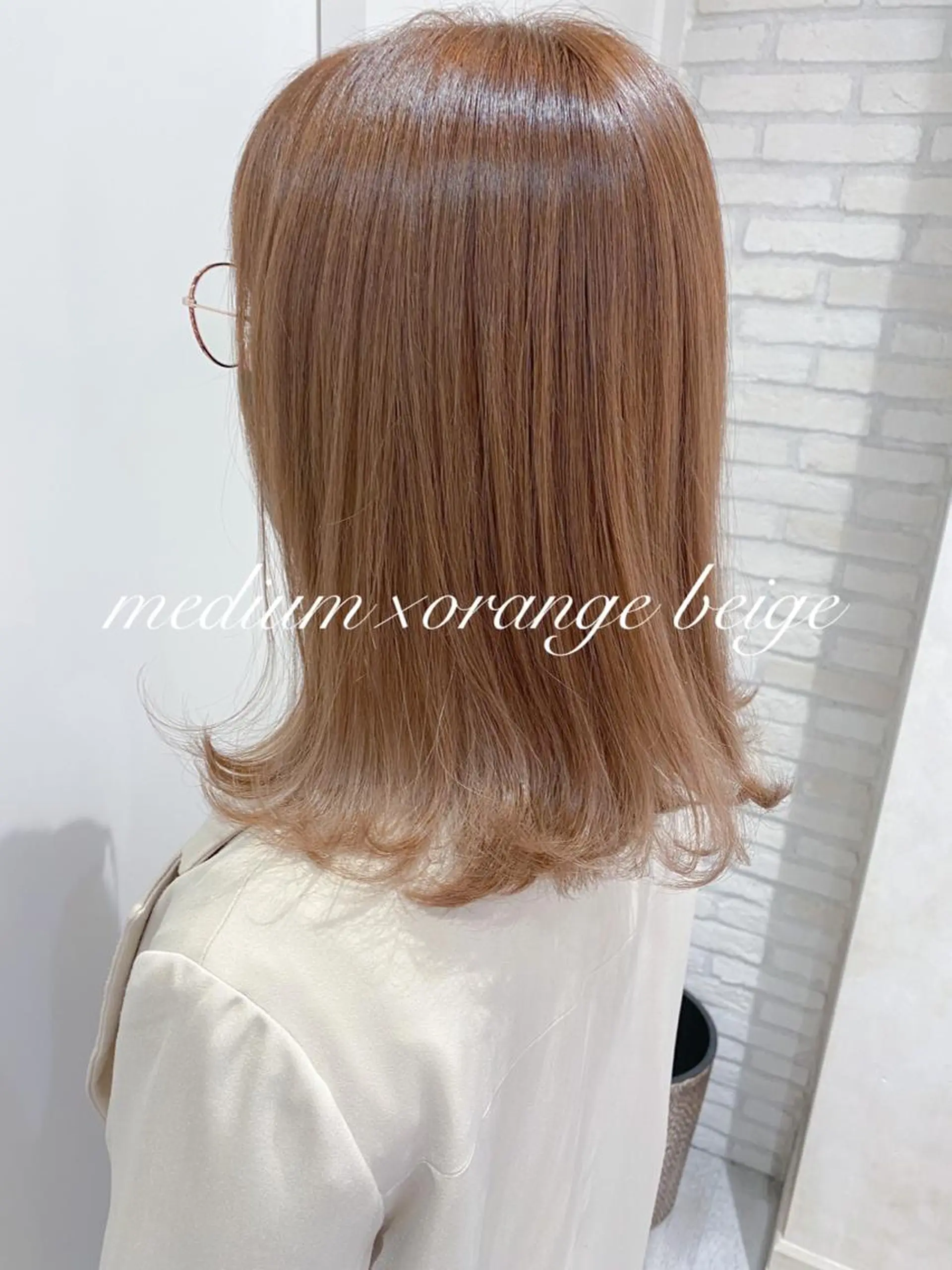 ミディアム カラー ブリーチ ケアブリーチ 透明感カラー ヘアカラー トリートメント 横浜🍒ルーツカラー エクステ／RIEのヘアスタイル